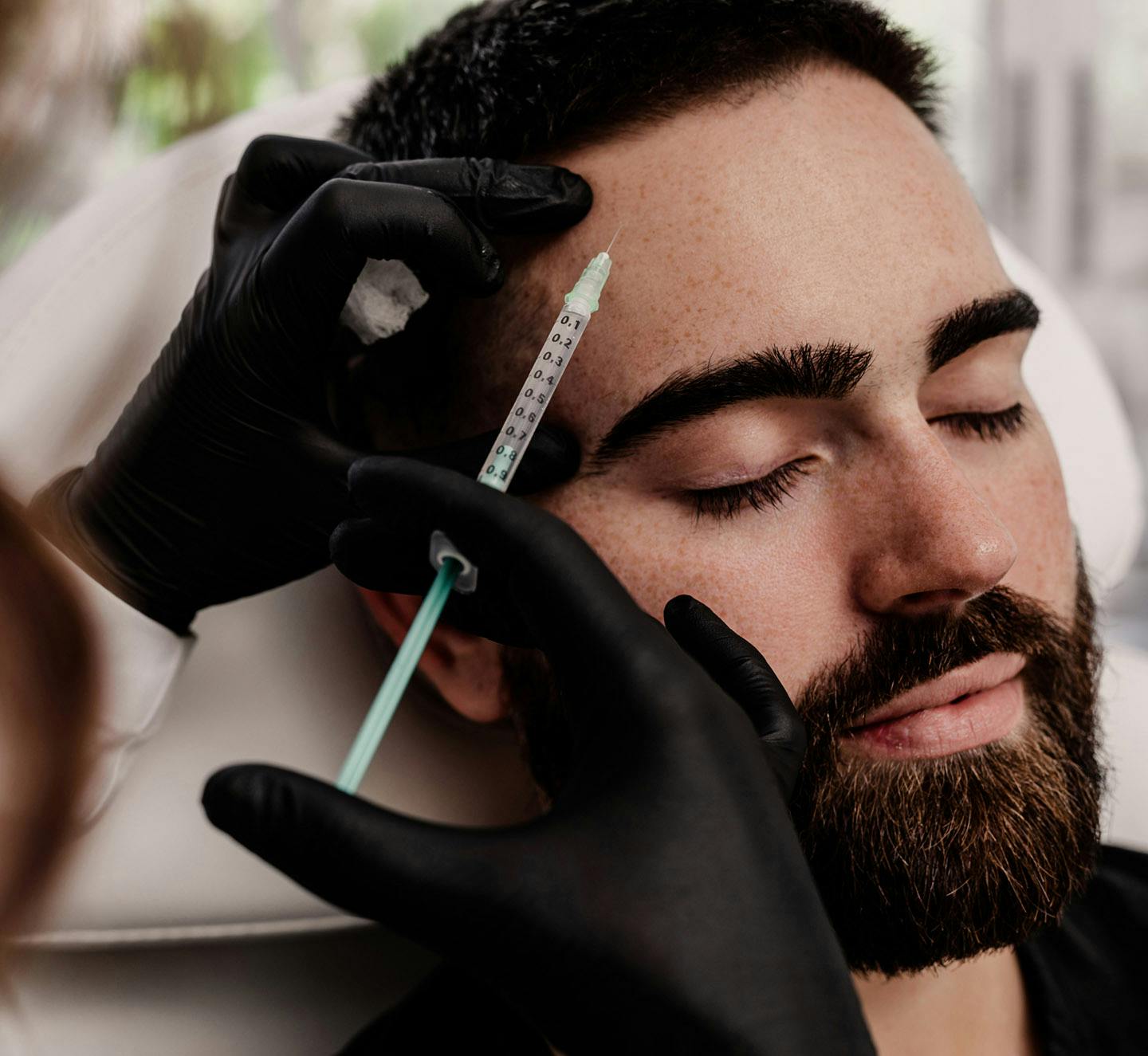 Man getting an injection