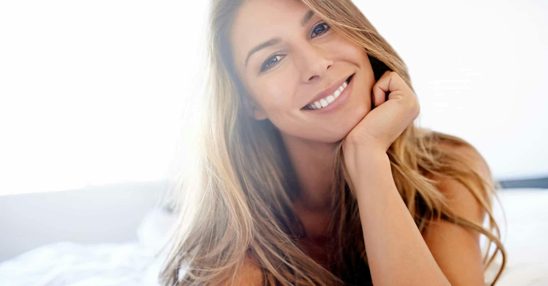 Close up of woman smiling