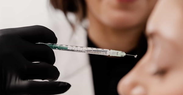 Doctor giving dermal injection