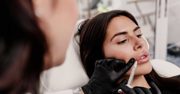 Doctor giving dermal injection