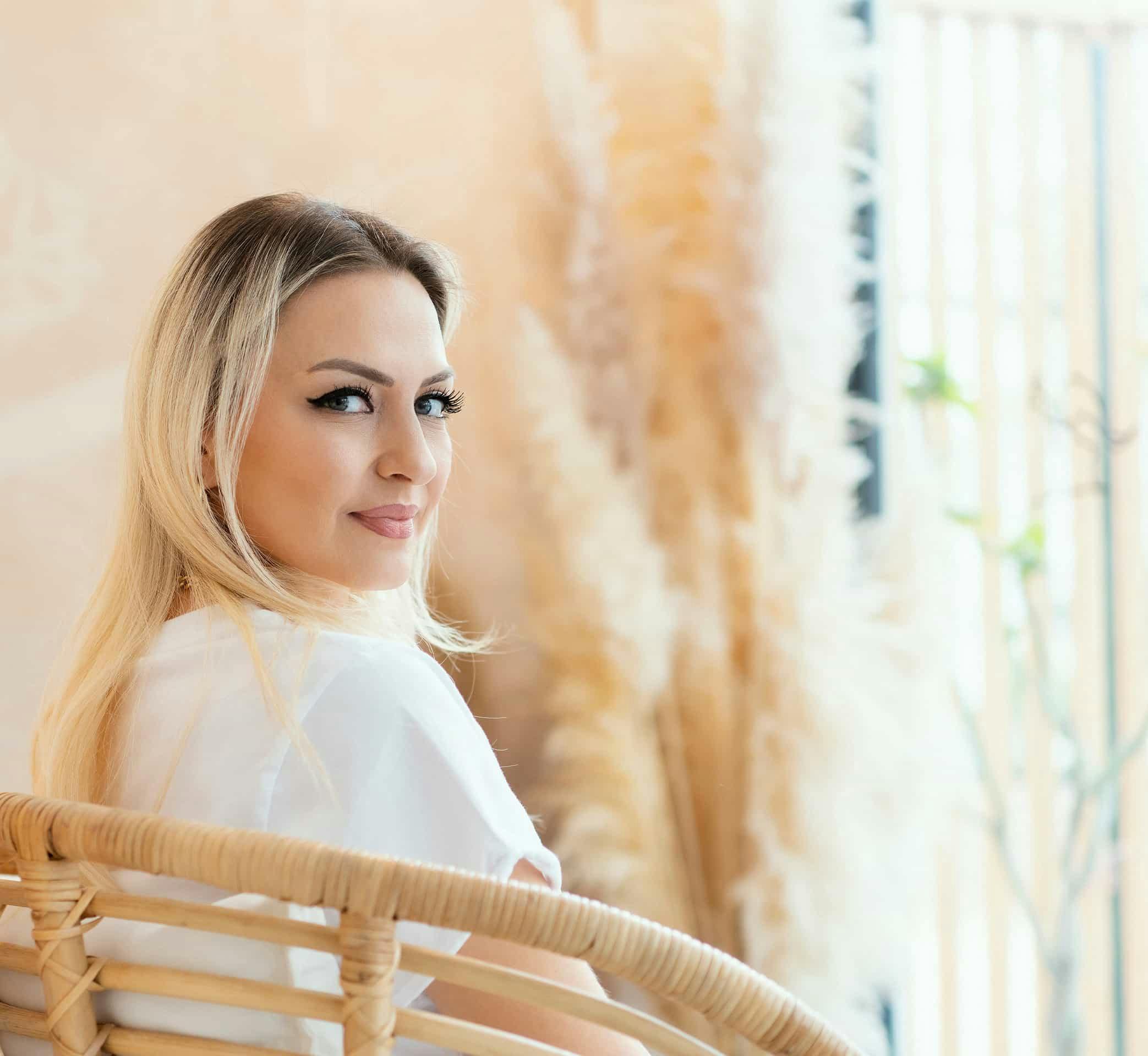 woman sitting in chair