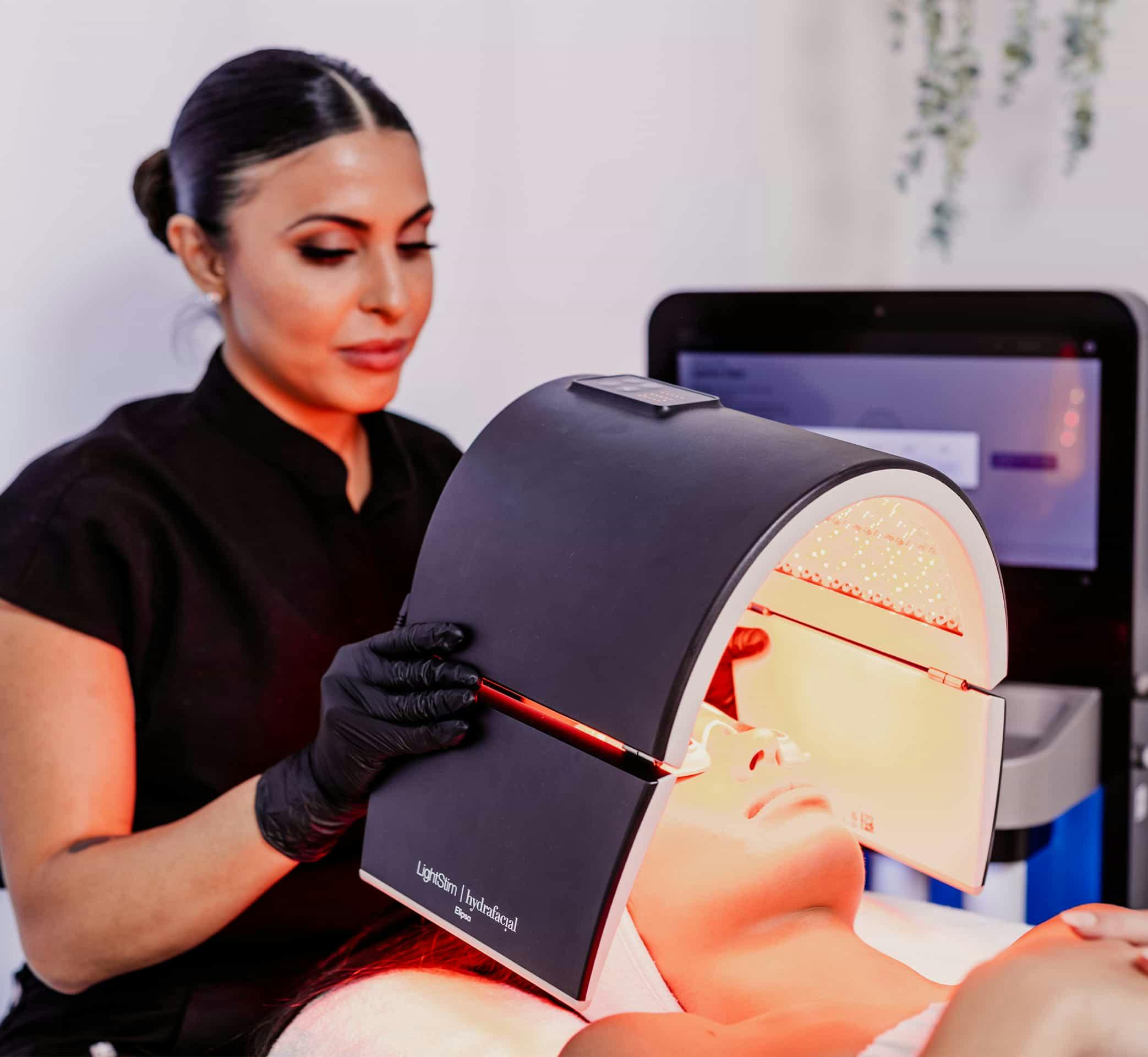 Doctor and patient during treatment