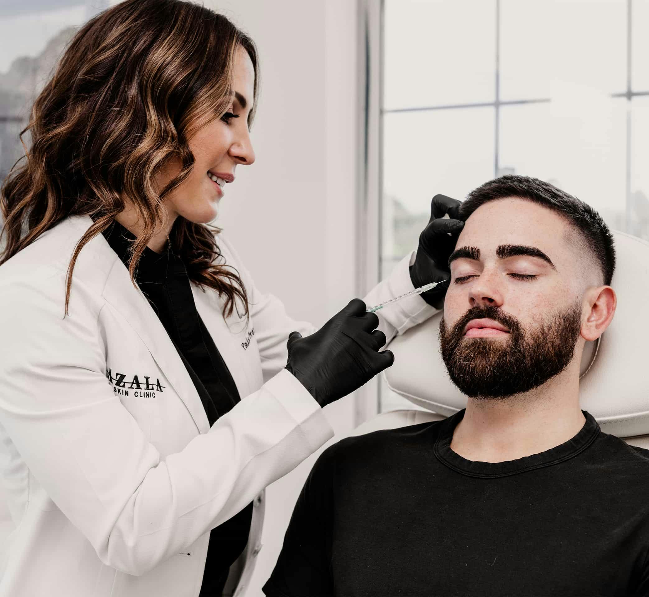 Doctor giving dermal injection