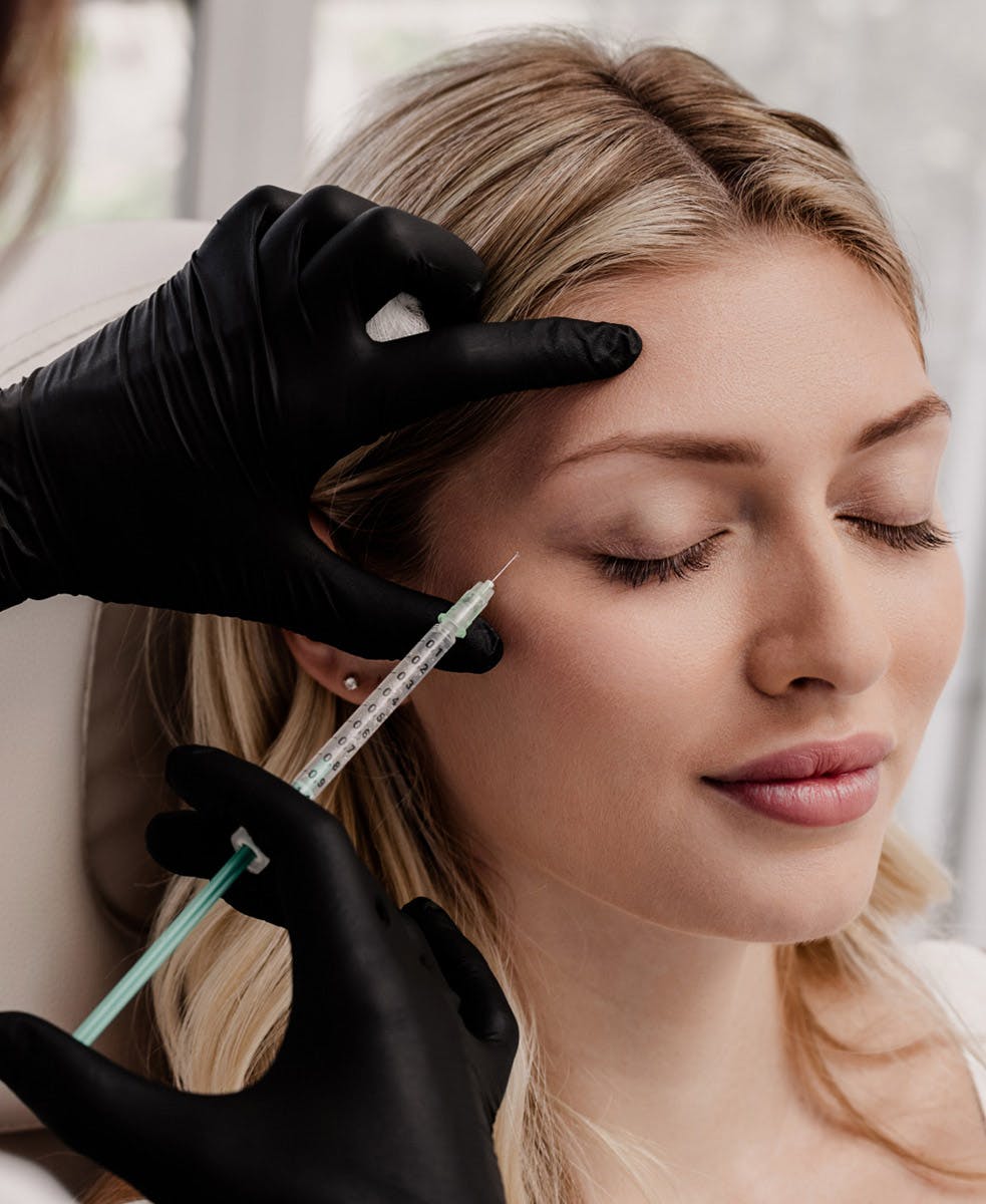 woman getting an injection