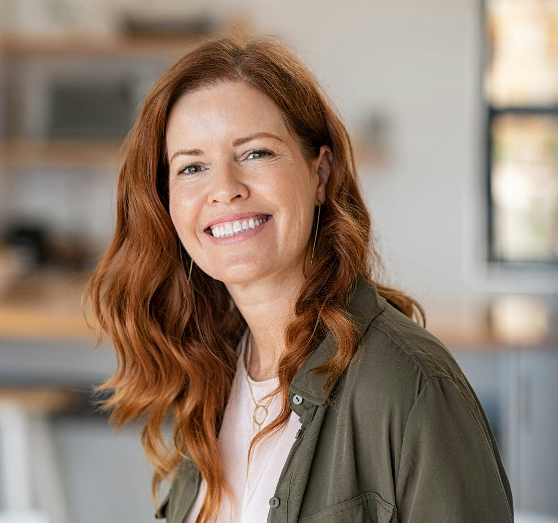 woman smiling