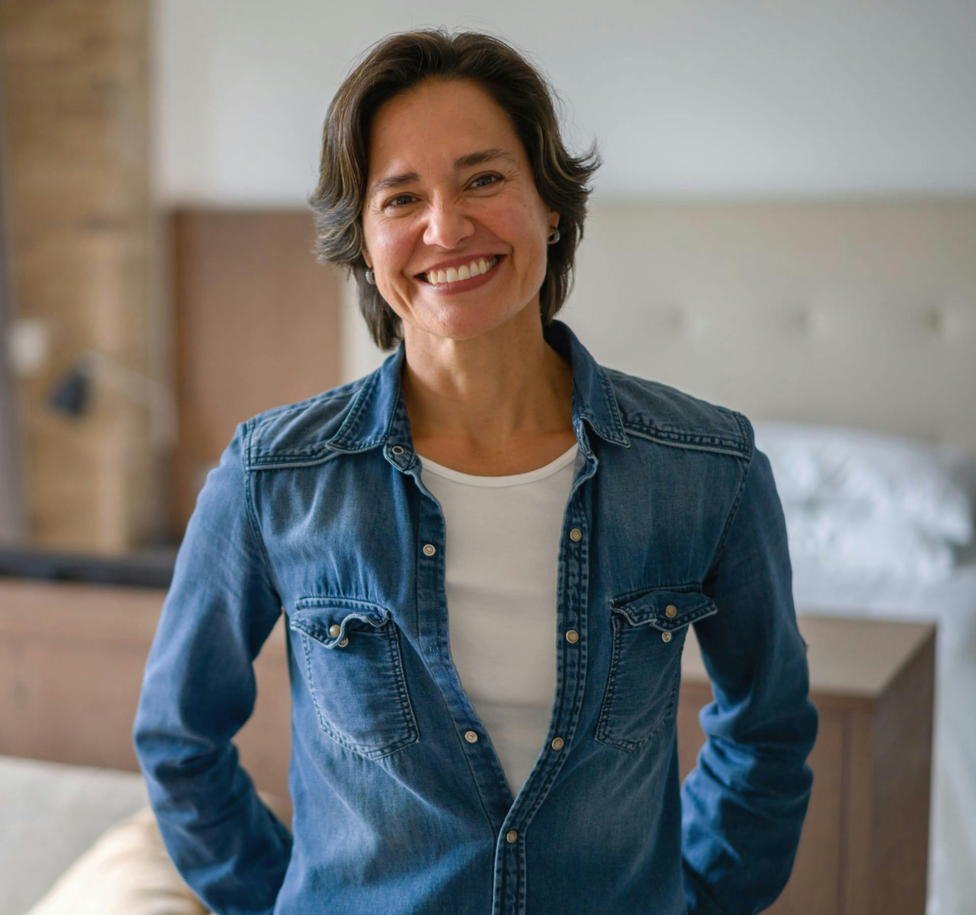 woman smiling