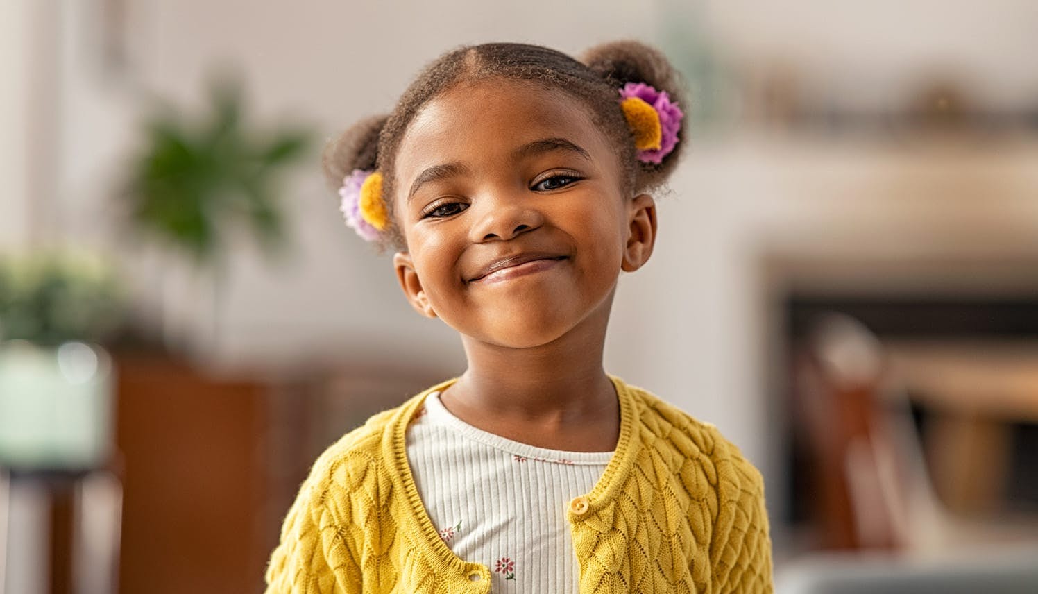 little girl smiling