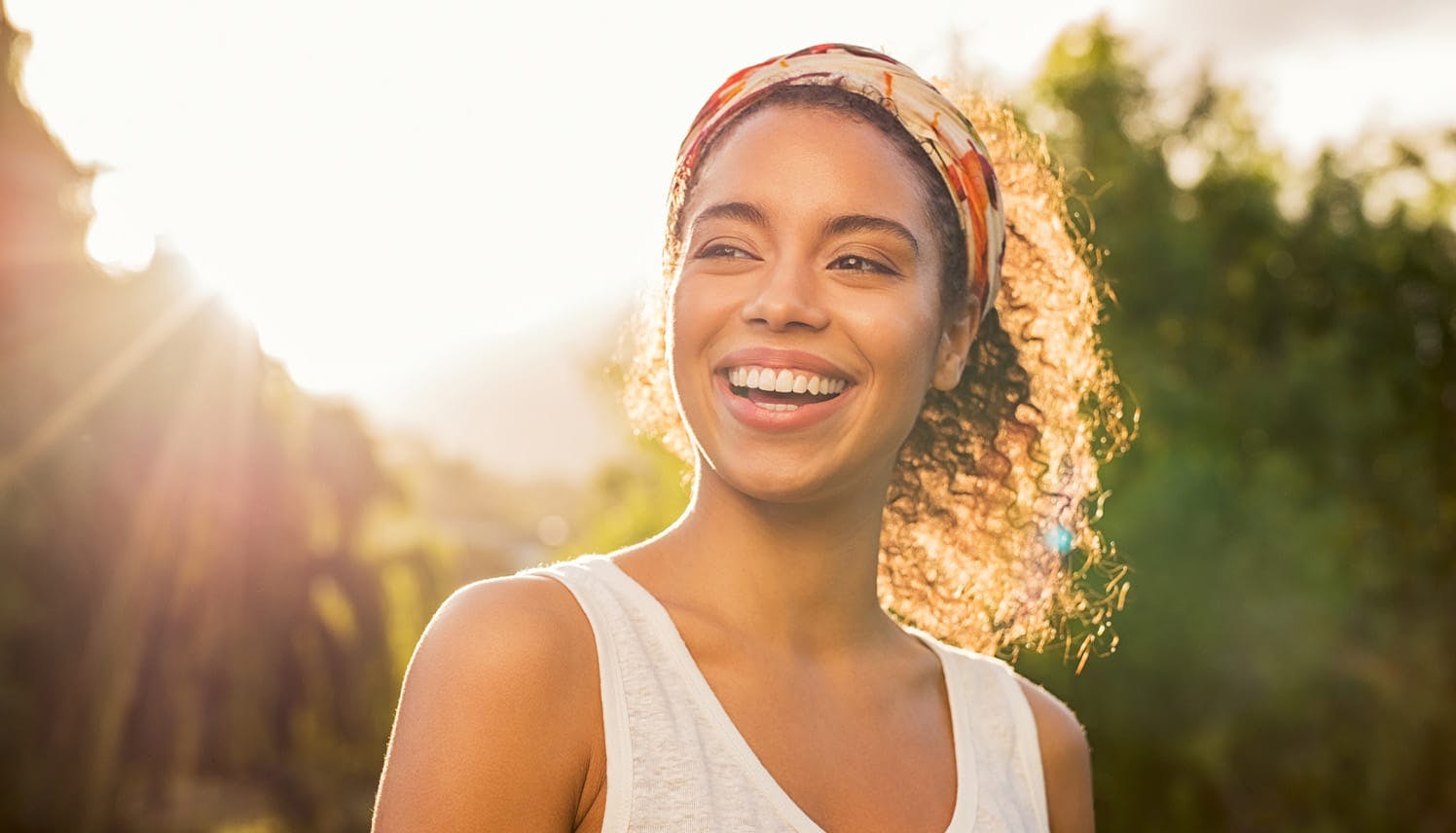 woman smiling