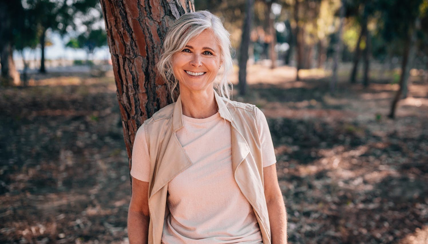 older woman smiling