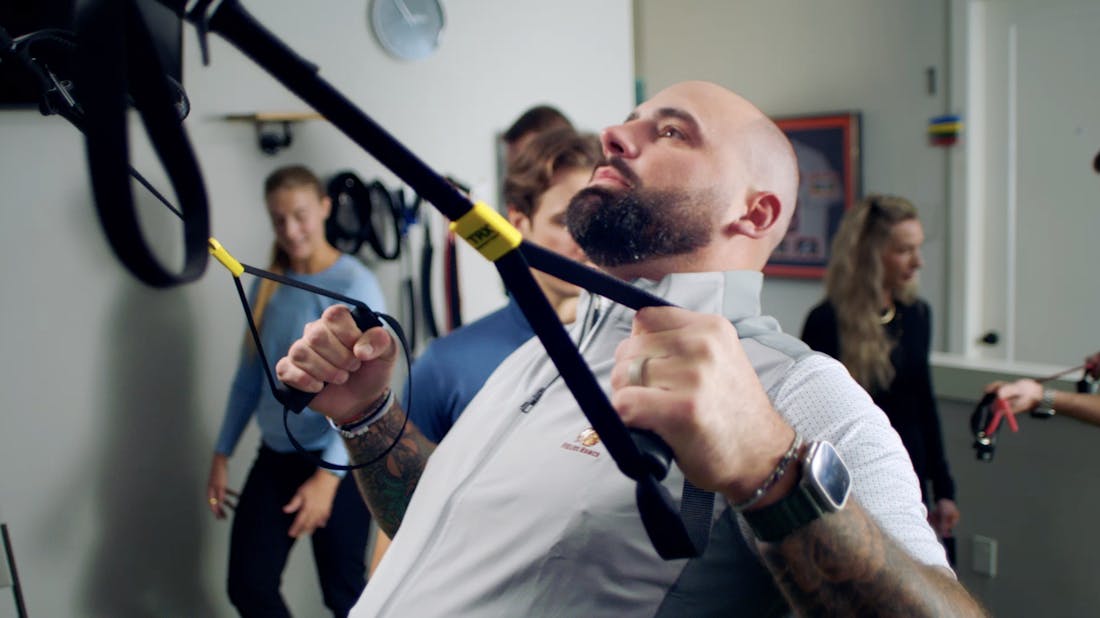 man using active care machine