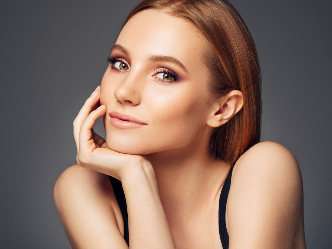 lady posing with new brow lift