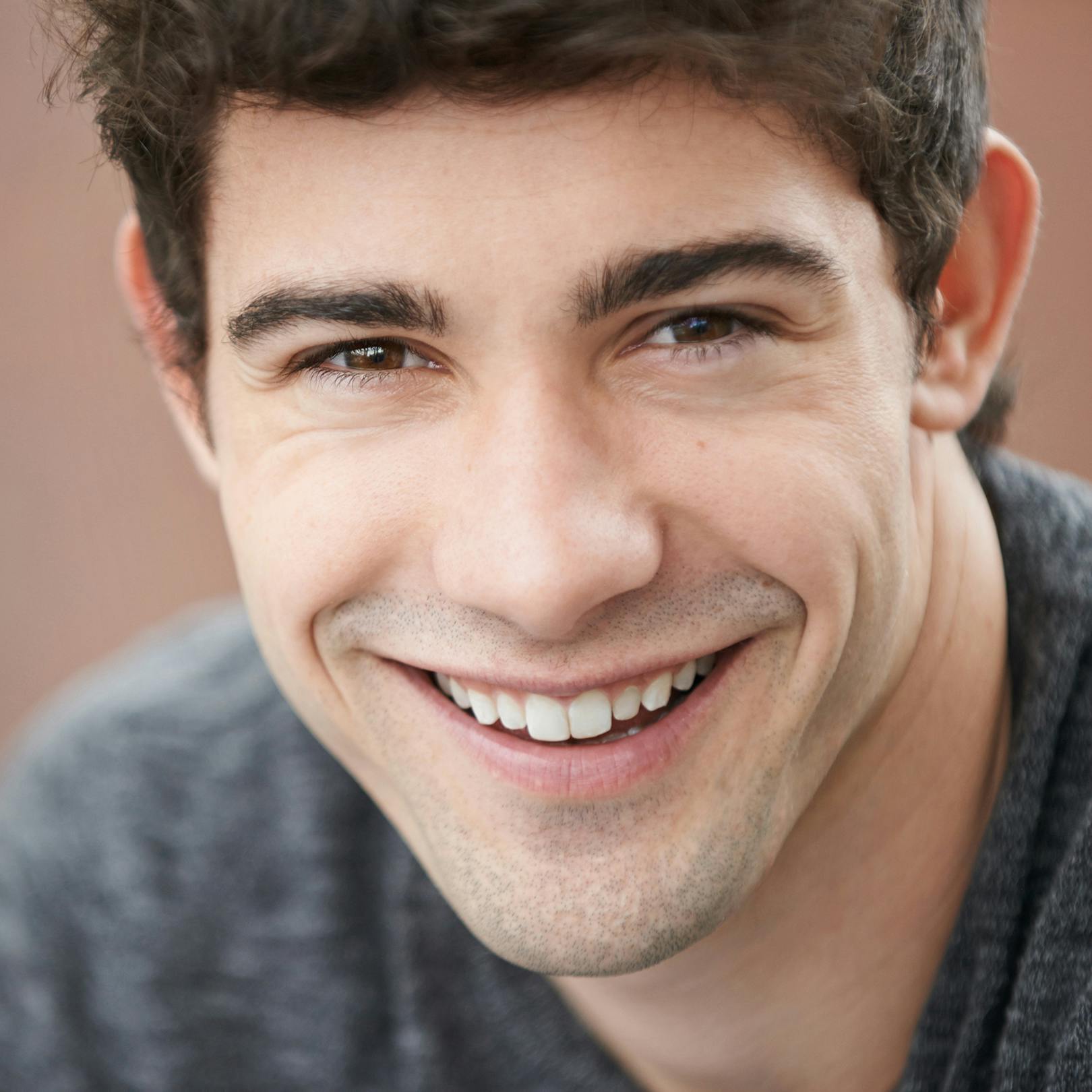 close up of a guy smiling