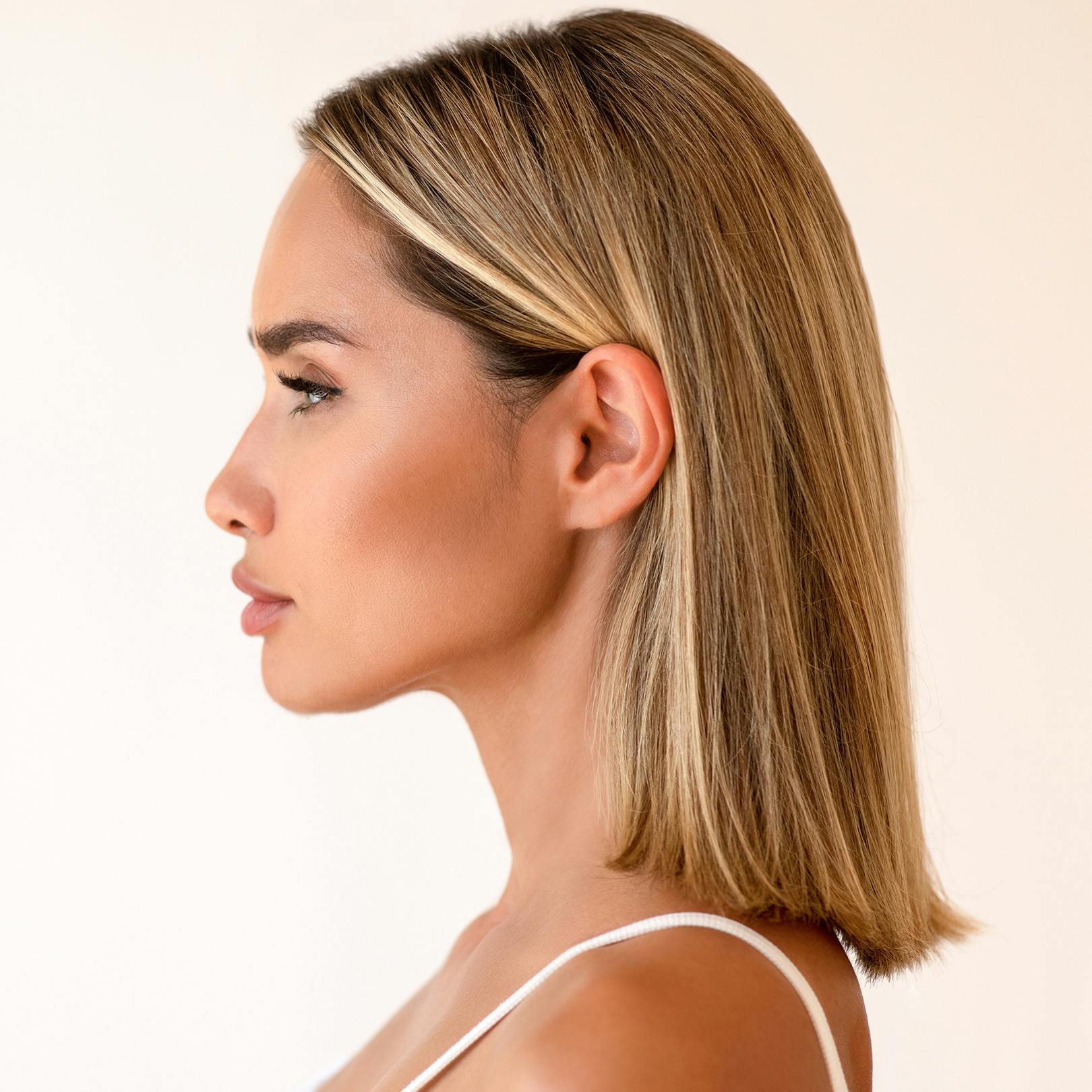 side view of a lady