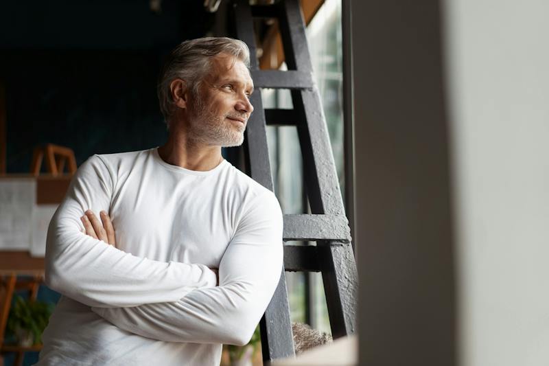 man in white long sleeve