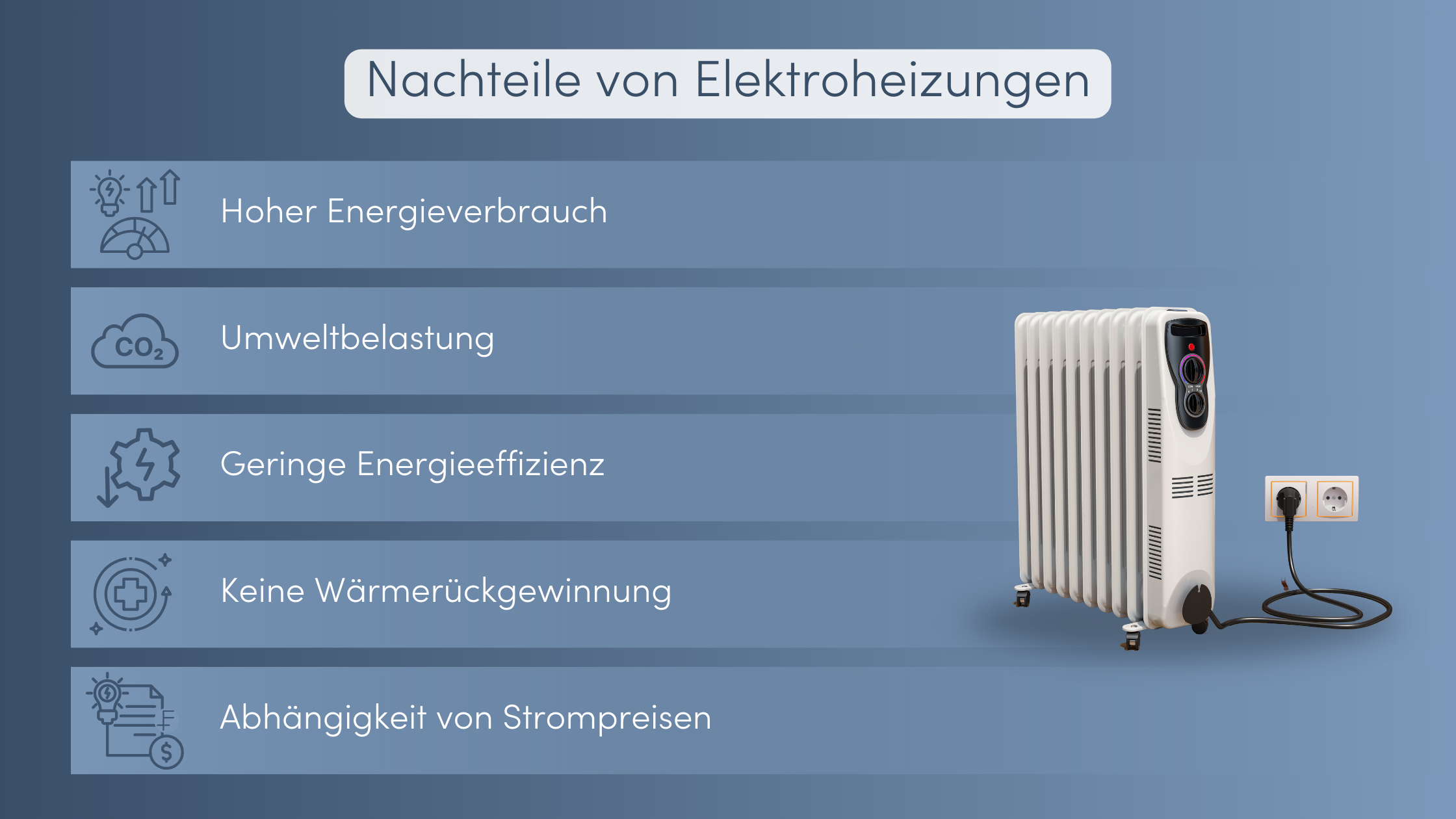 Elektroheizung Nachteile