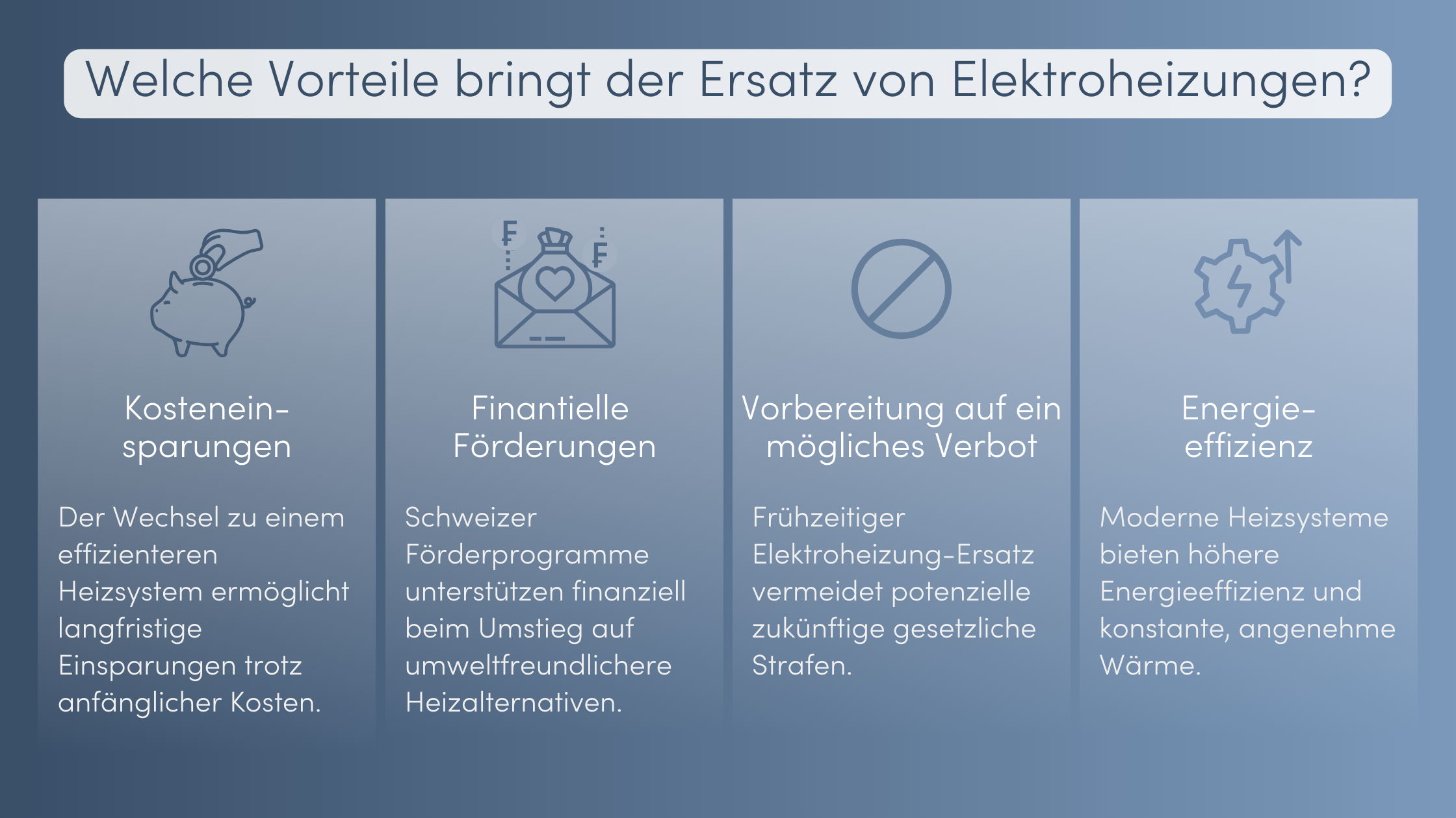 Ersatz Elektroheizungen