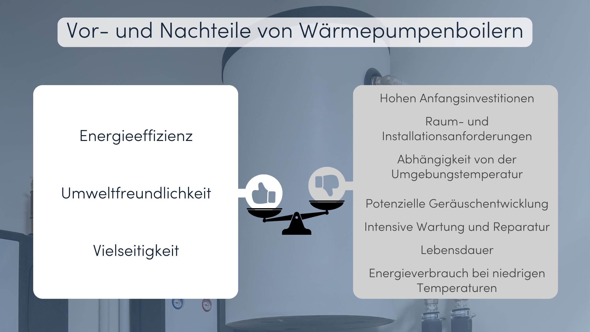 Wärmepumpenboiler Vor und Nachteile