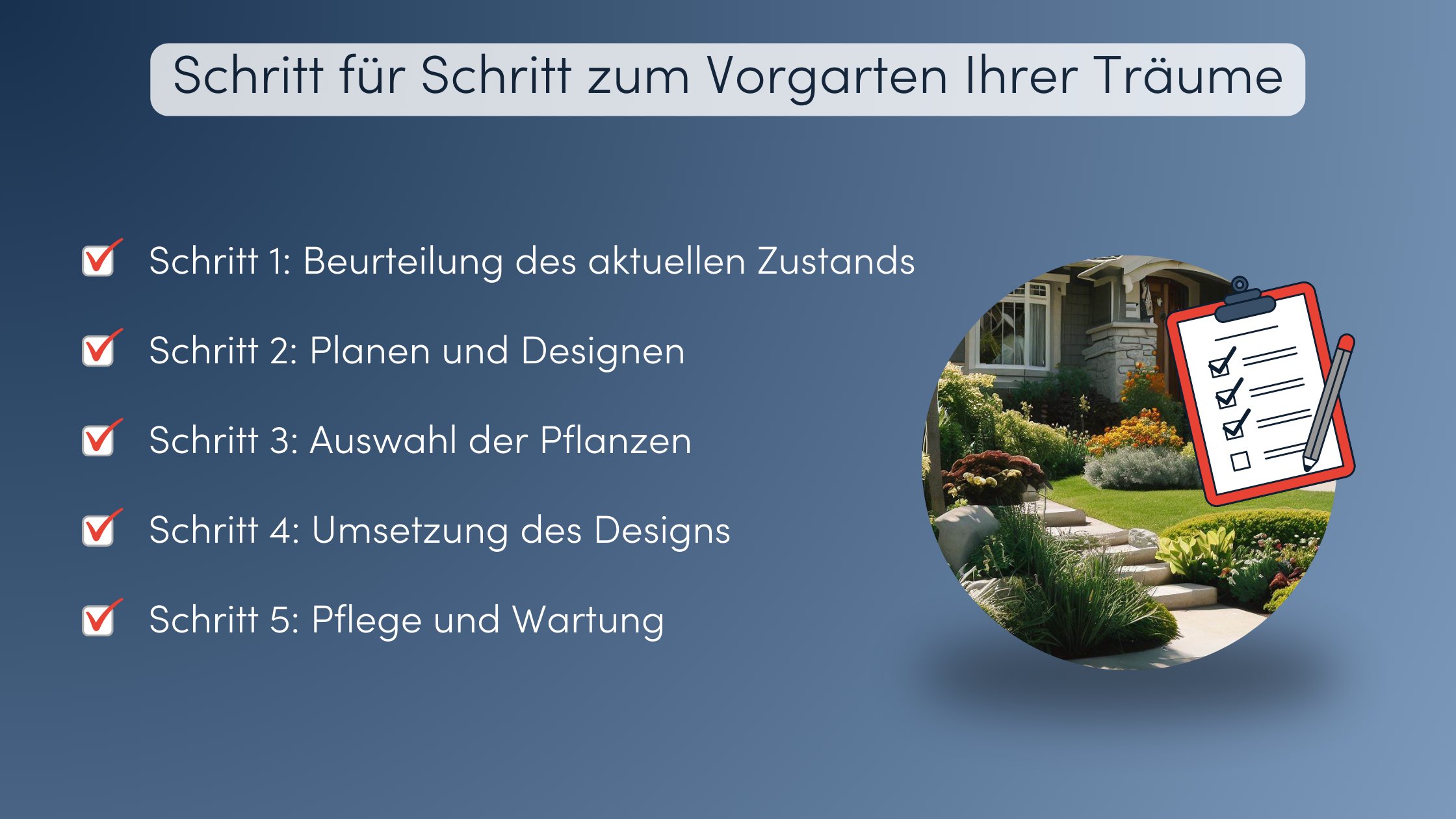 Vorgarten Gestalten Schritt für Schritt
