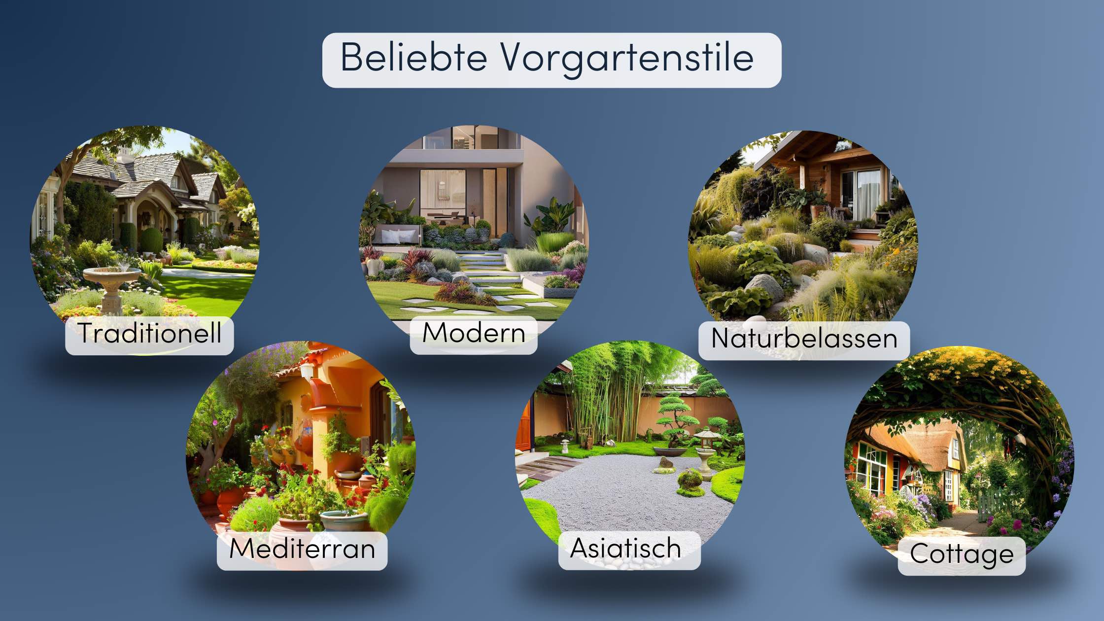 Vorgarten gestalten Stile