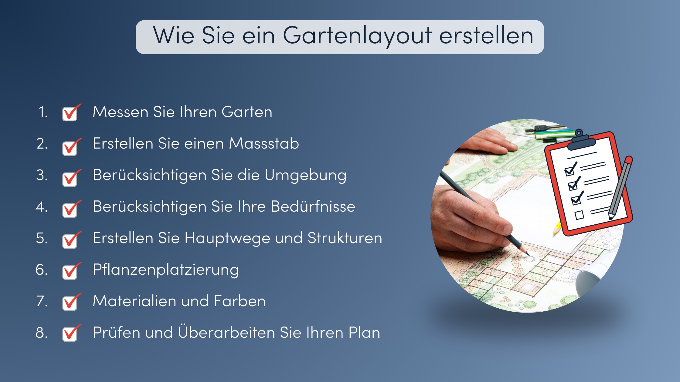 Gartenplanung Layout