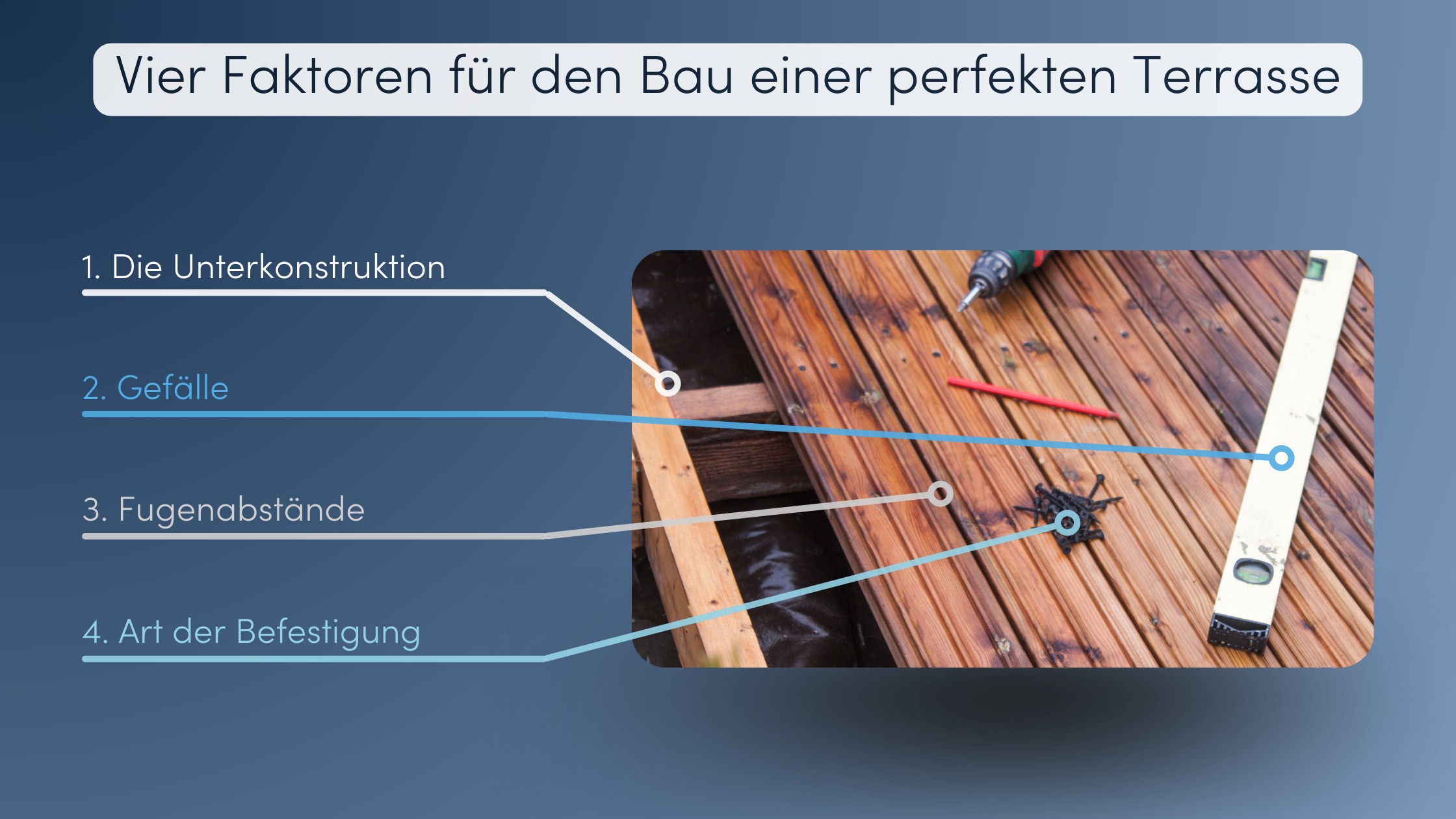 Terrassenbau 4 Faktoren