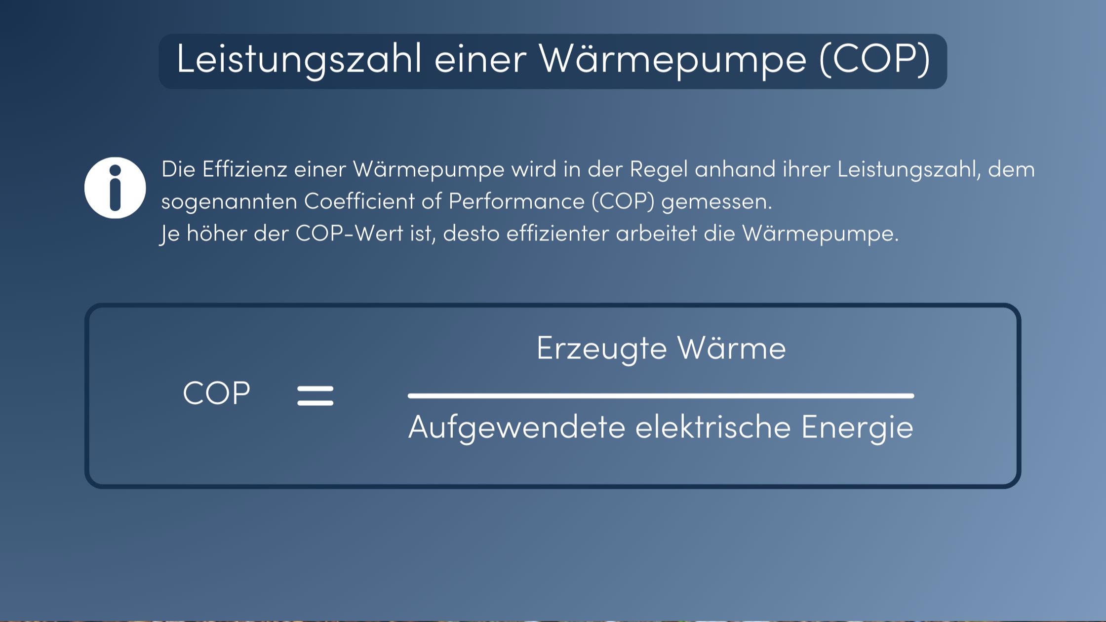 Wärmepumpe Funktion Leistungszahl