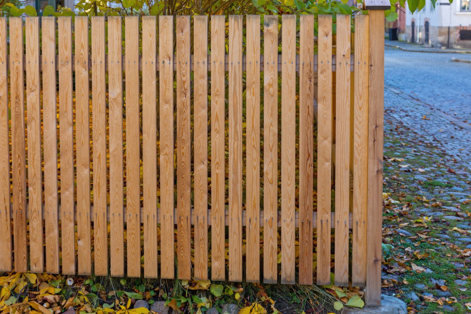 4 Zaunelemente aus Holz