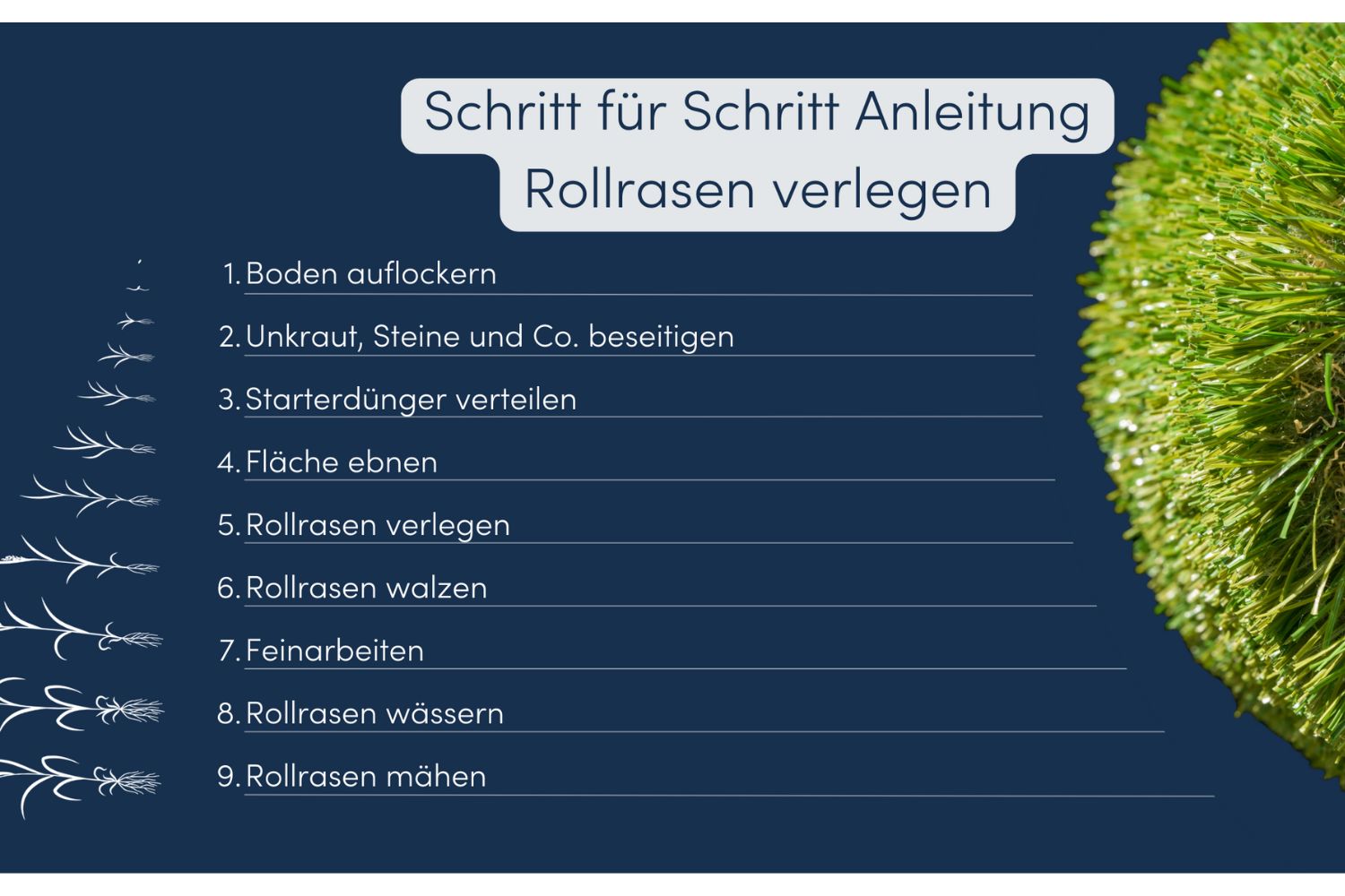 Rollrasen verlegen anleitung