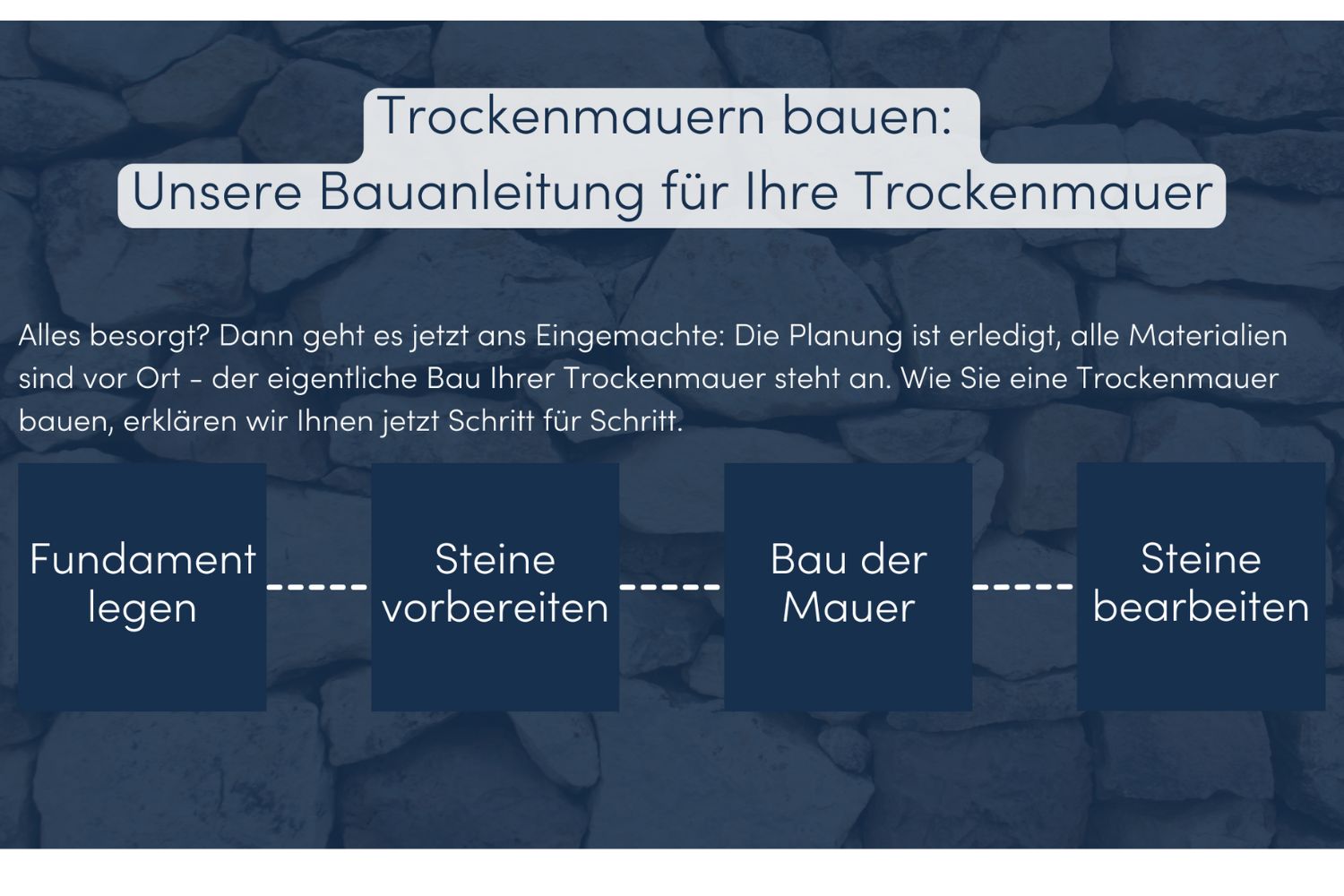 2 Trockenmauer anleitung