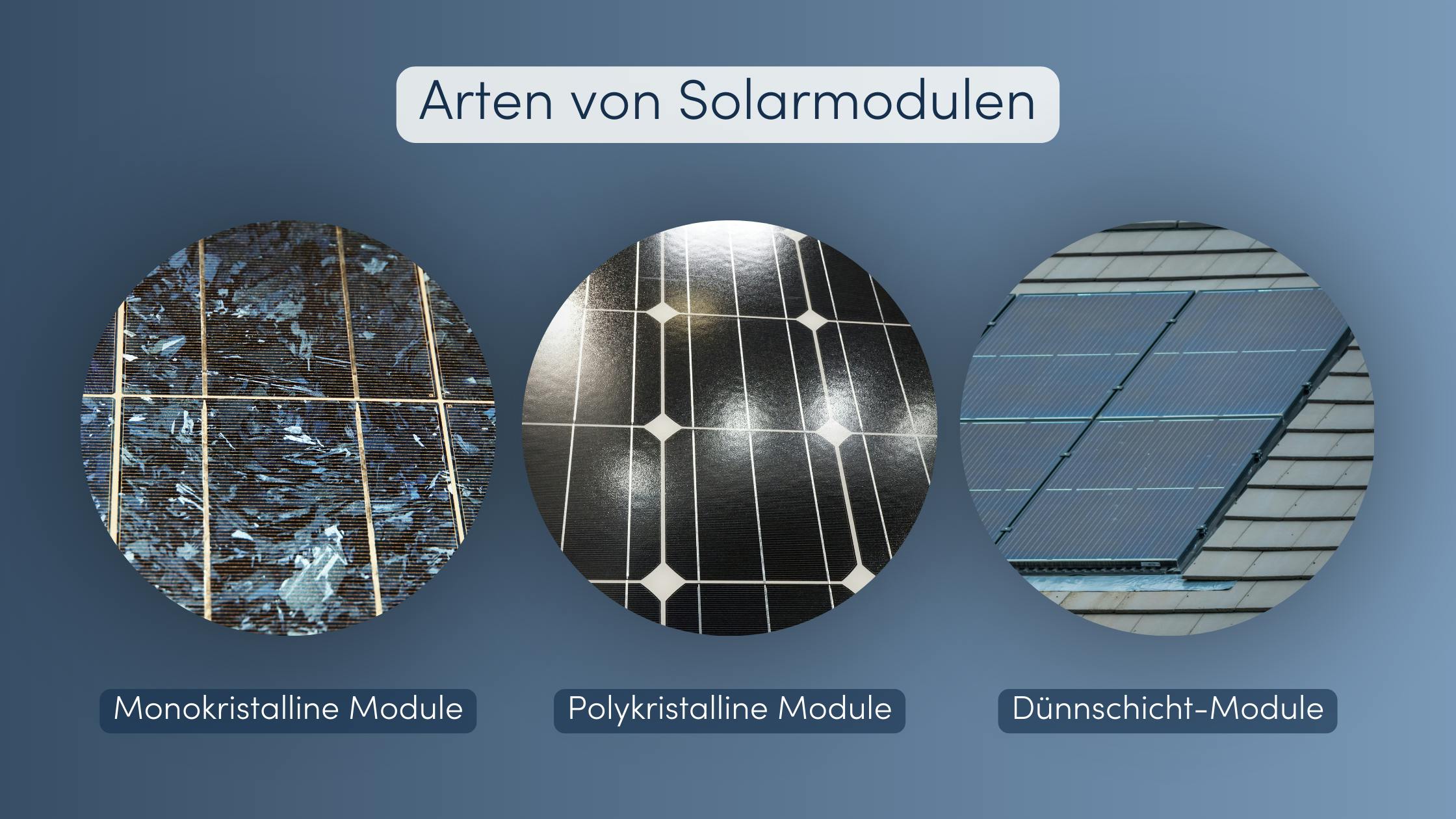 Solarmodule Arten