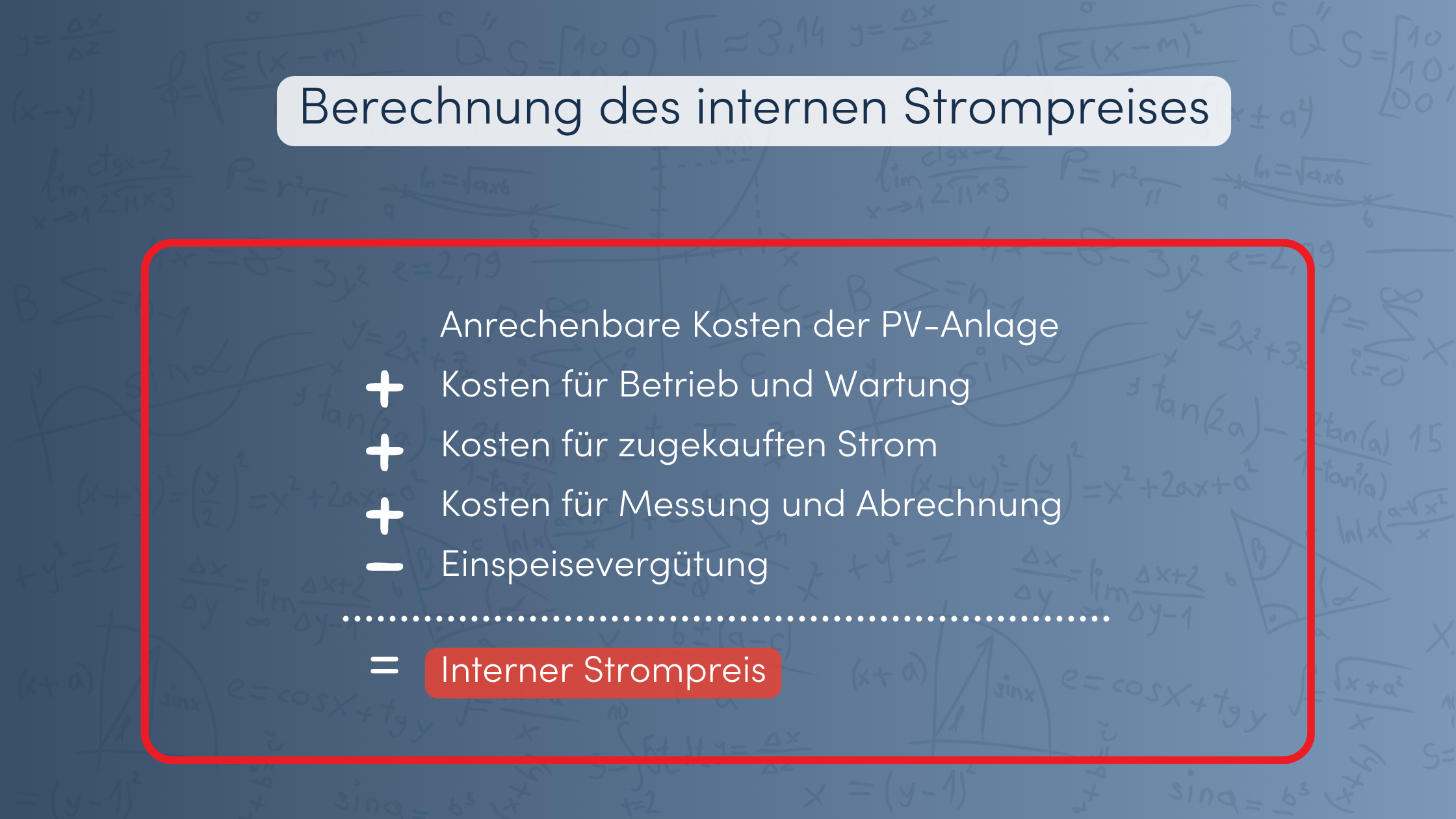 Eigenverbrauchsgemeinschaft Berechnung