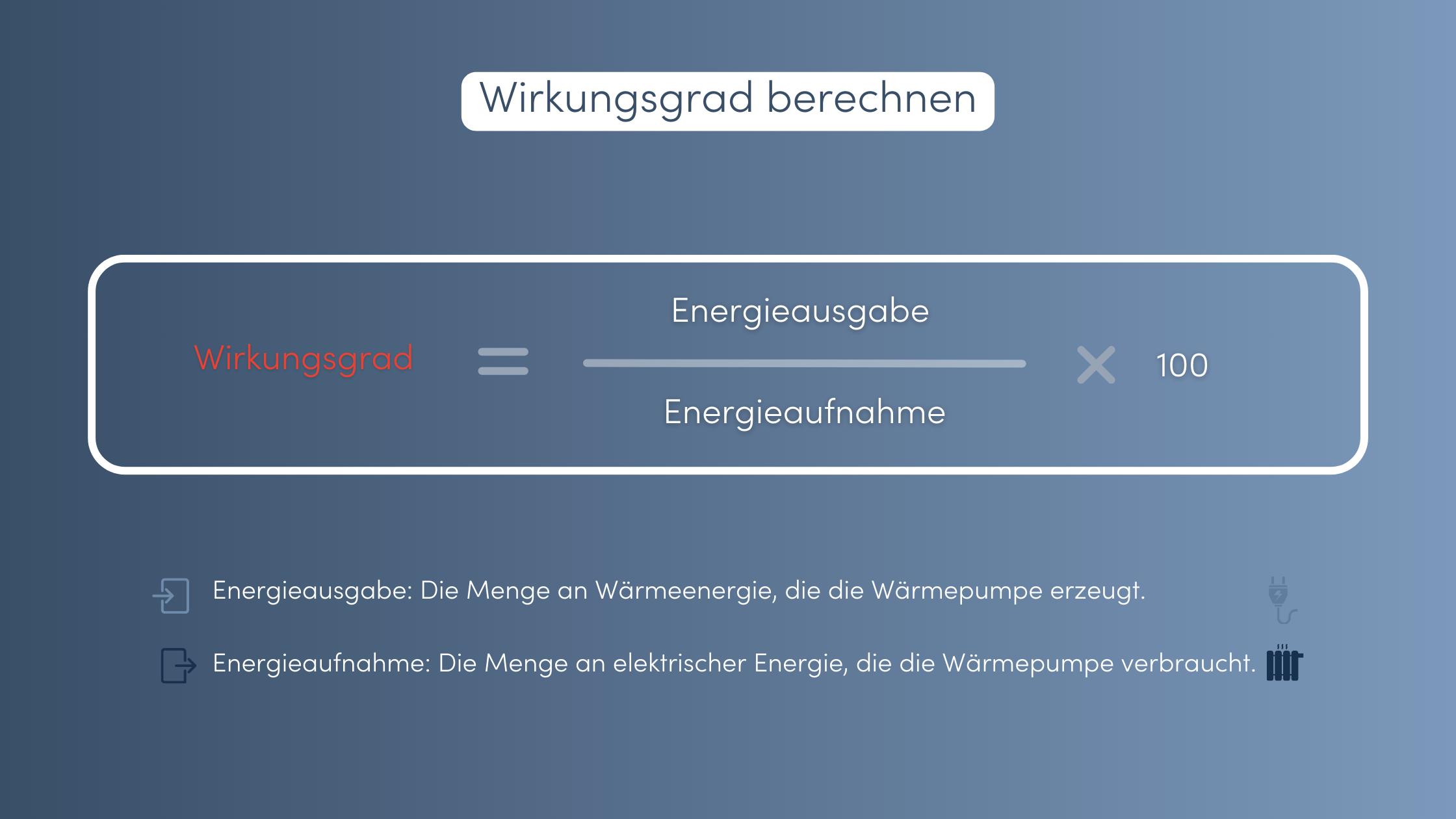 Wirkungsgrad Wärmepumpe Grad berechnen