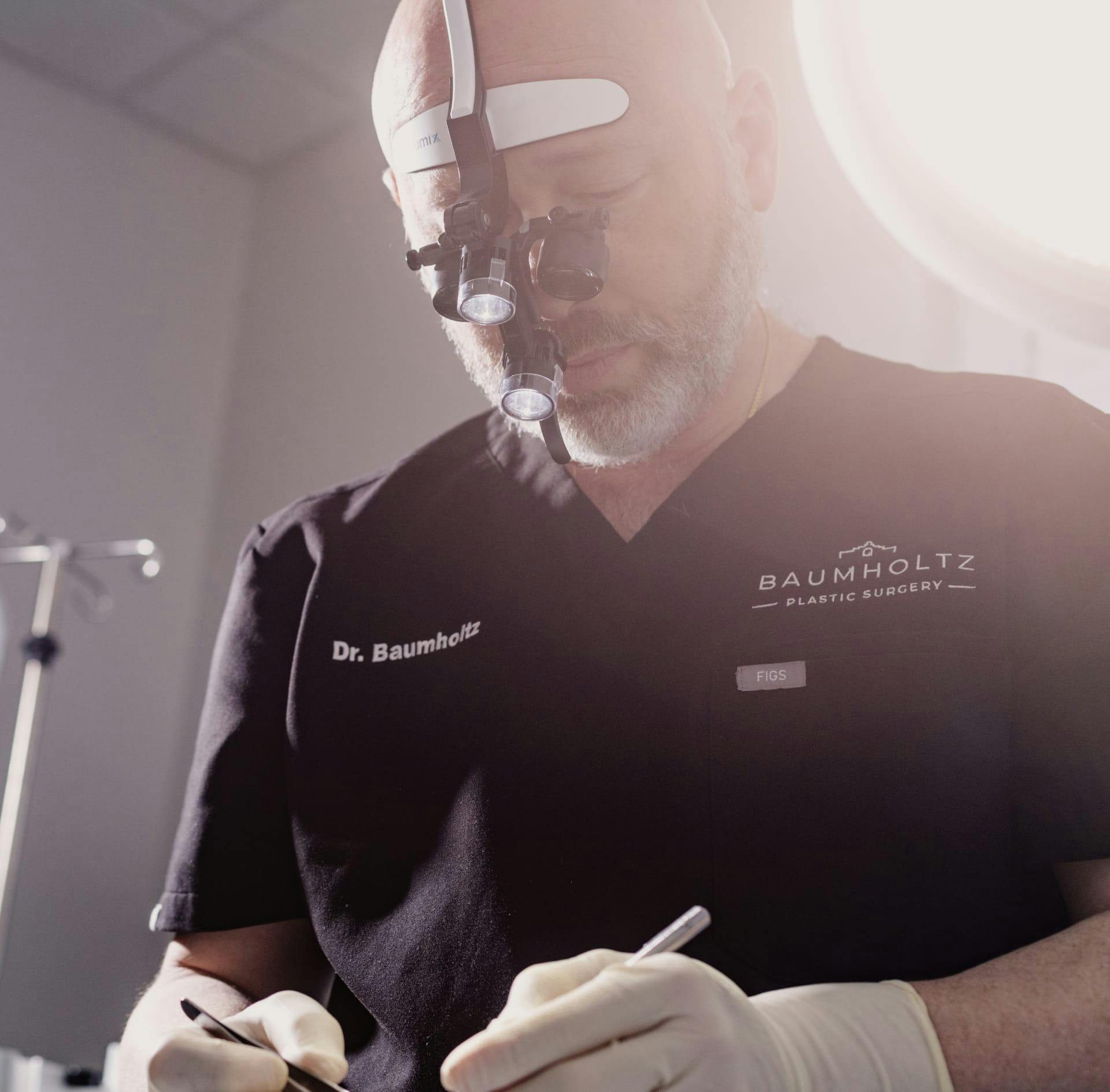 Dr. Michael Baumholtz in the surgical room
