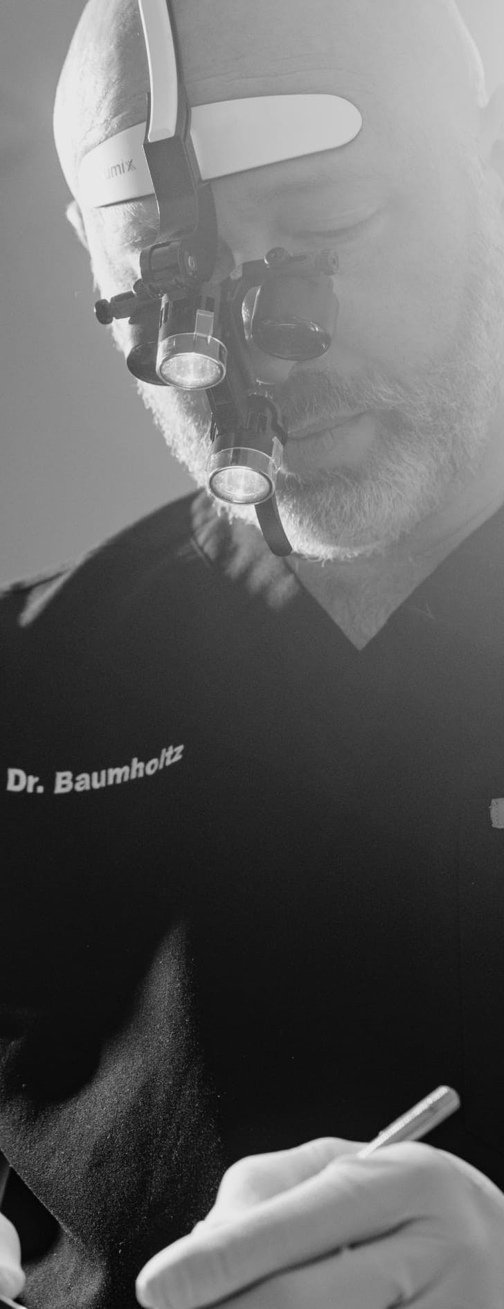 Dr. Michael Baumholtz in the surgical room