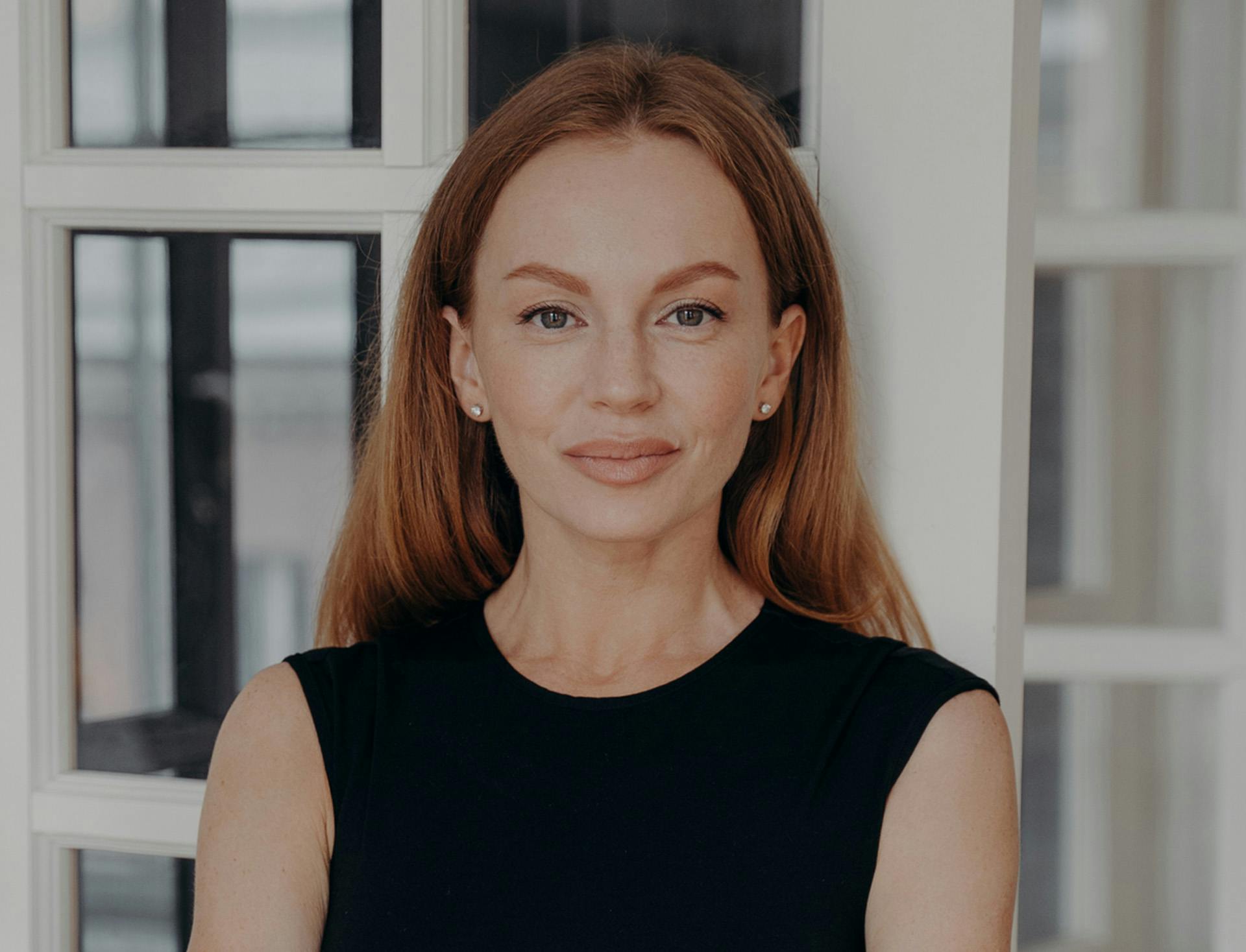 standing in front of french door