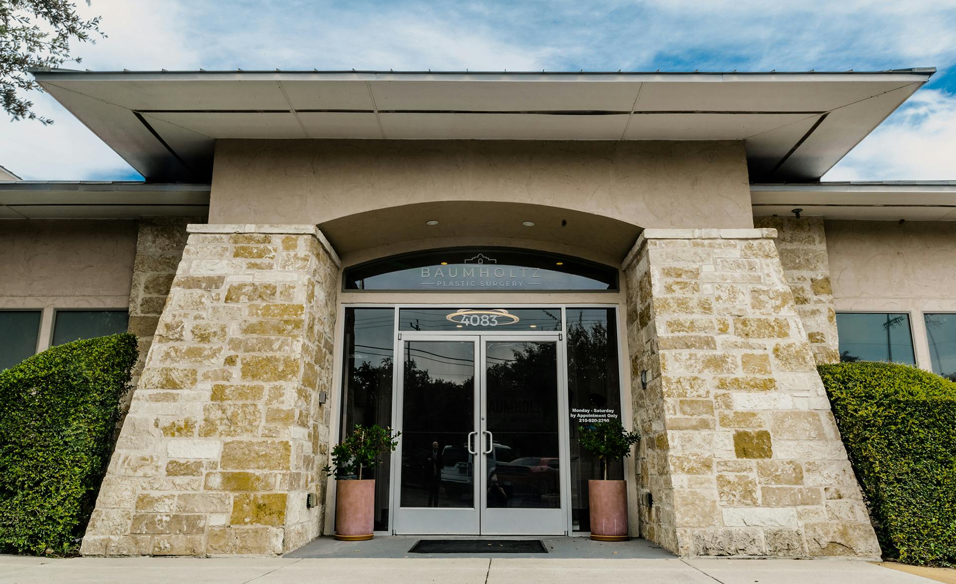 front of building
