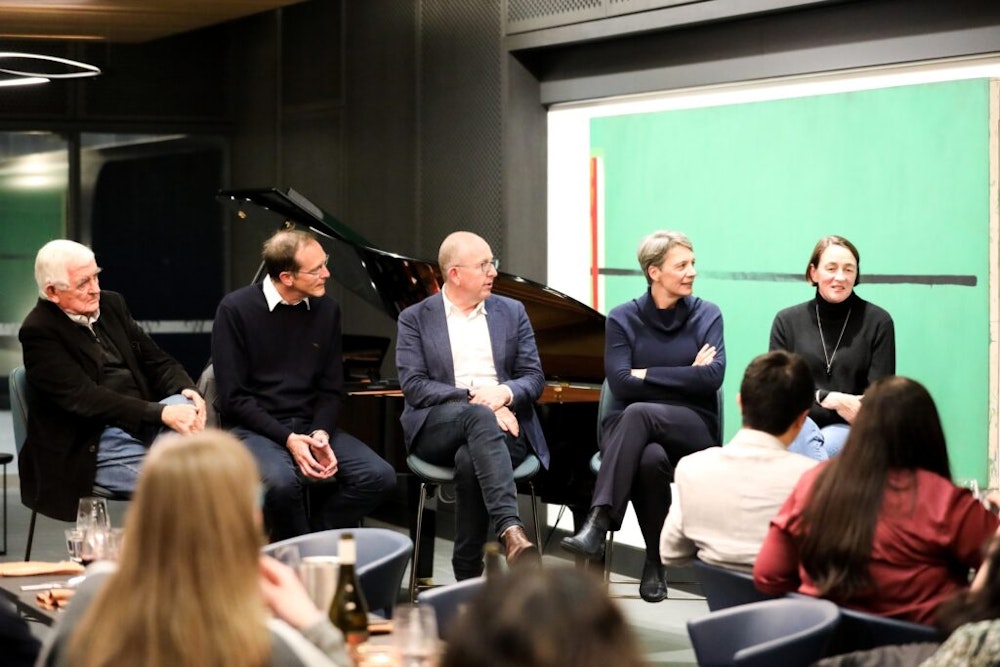 Image for L-R: Terry Snow AM, Thomas Barlow, Stephen Byron, Michelle Simmons AO, Chloë Flutter, Snow Fellow Conference 2023
