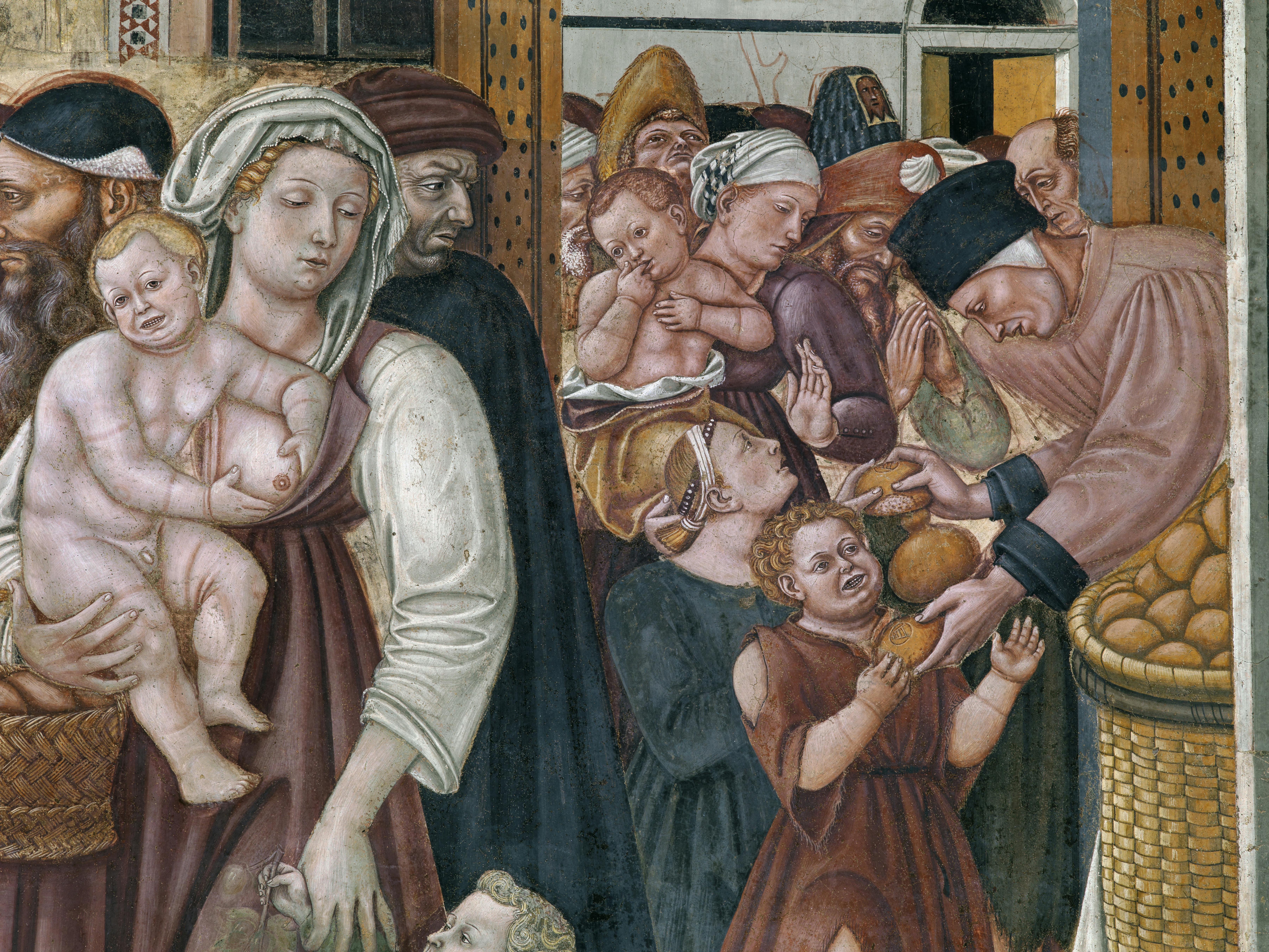particolare affresco pellegrinaio