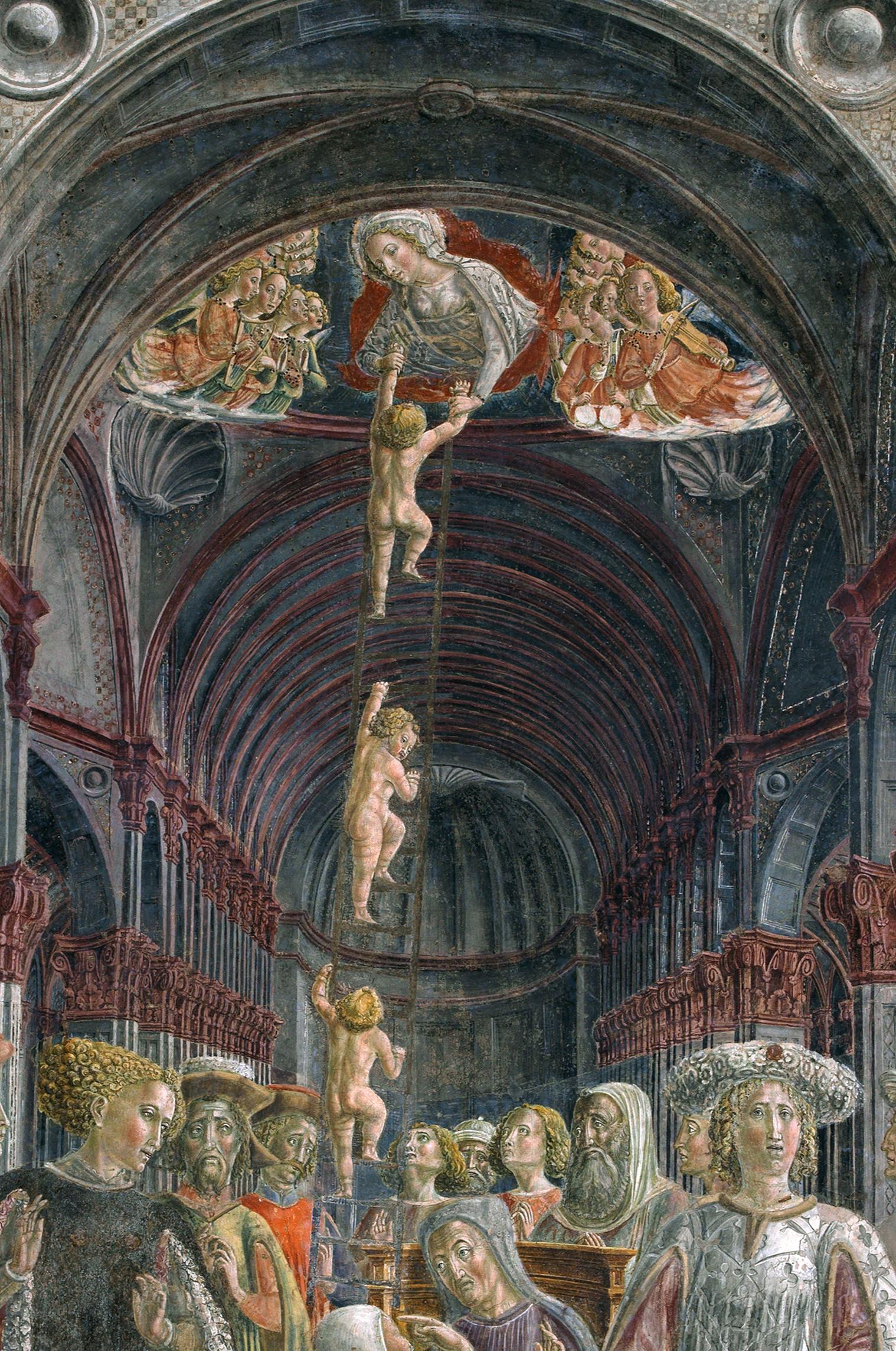 particolare dell'affresco  "Storie di Sorore"