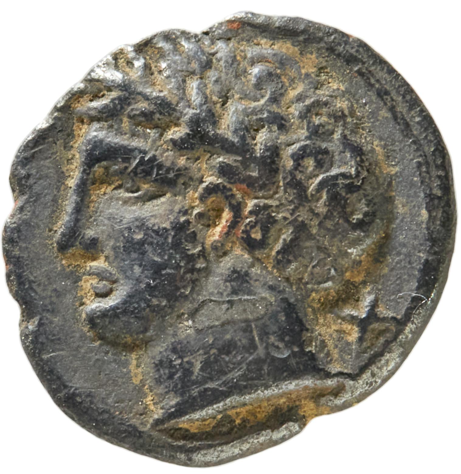 Seconda testa maschile laureata, Etruria, Populonia