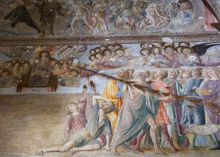 Lorenzo di Pietro detto il Vecchietta, dettaglio ciclo di affreschi della Sagrestia Vecchia 