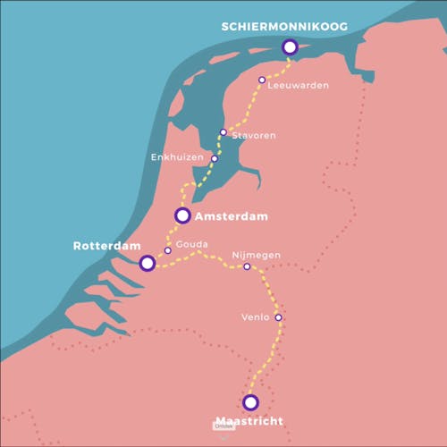 Wakkere wegwerpers route suptocht door Nederland