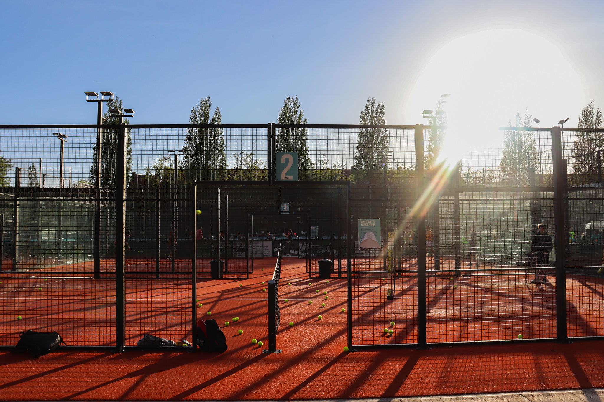 Buiten padel banen in centrum van Amsterdam
