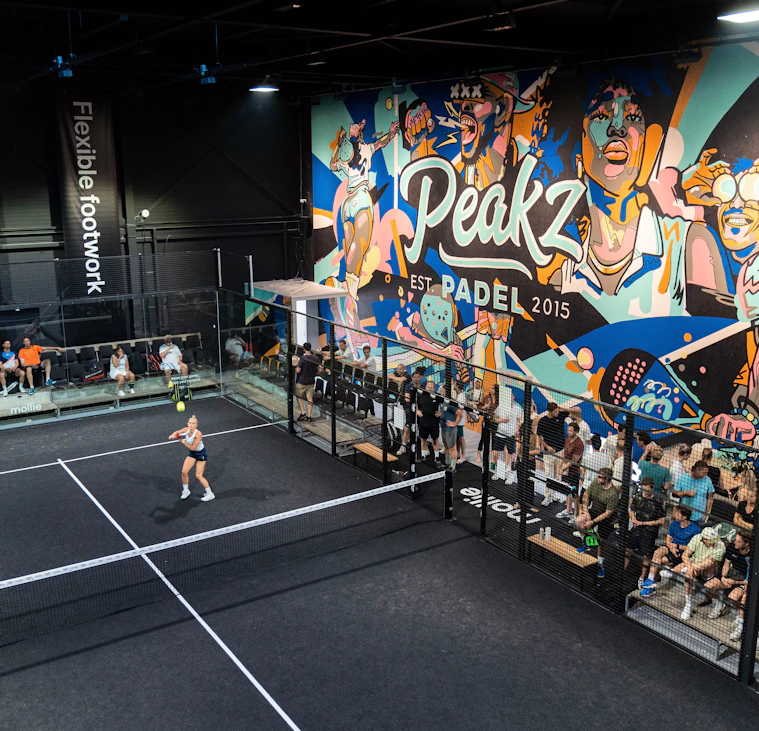 Peakz Padel Amsterdam Zuidoost centre court Peakz Padel Amsterdam Zuidoost centre court