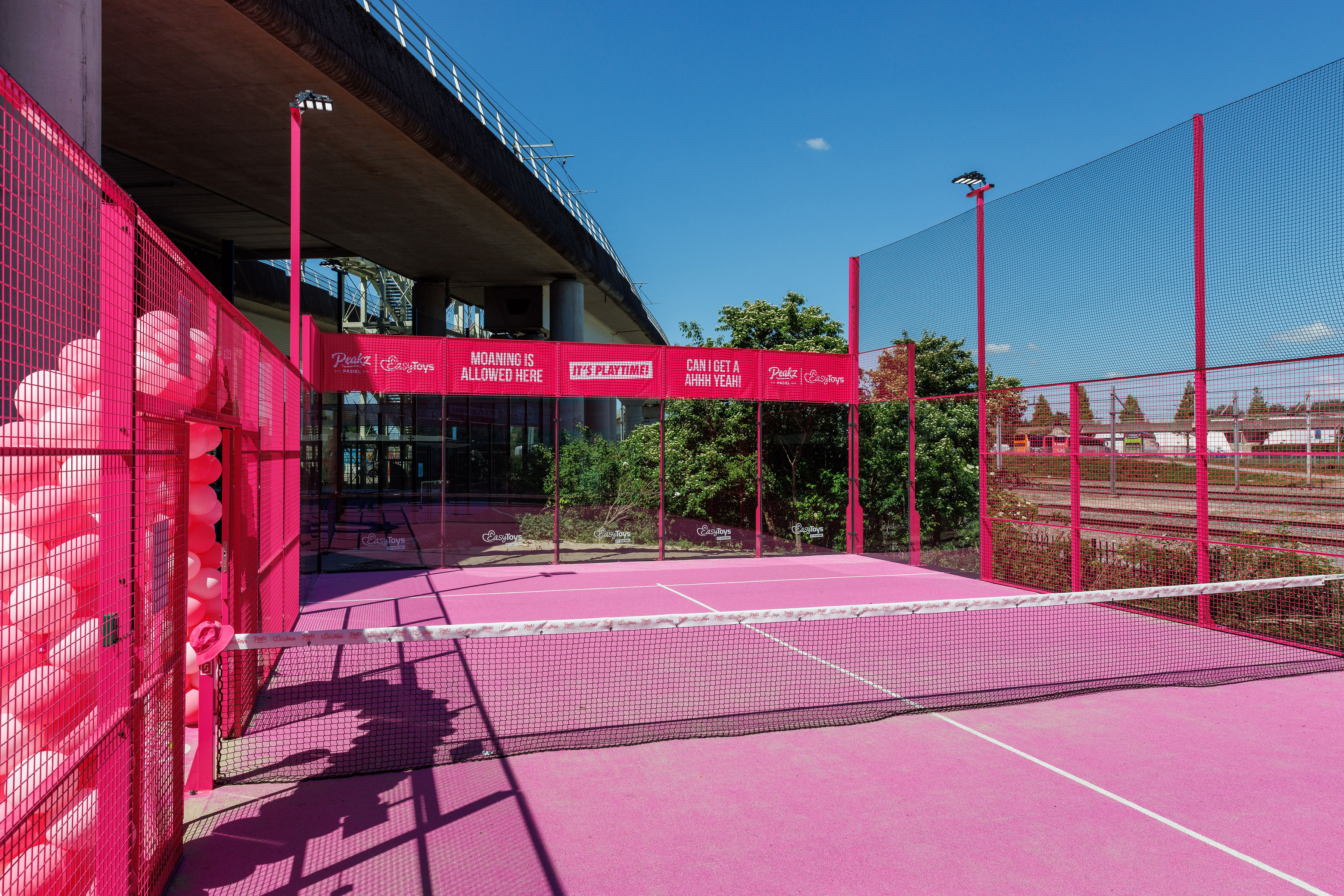 Roze padelbaan Sloterdijk