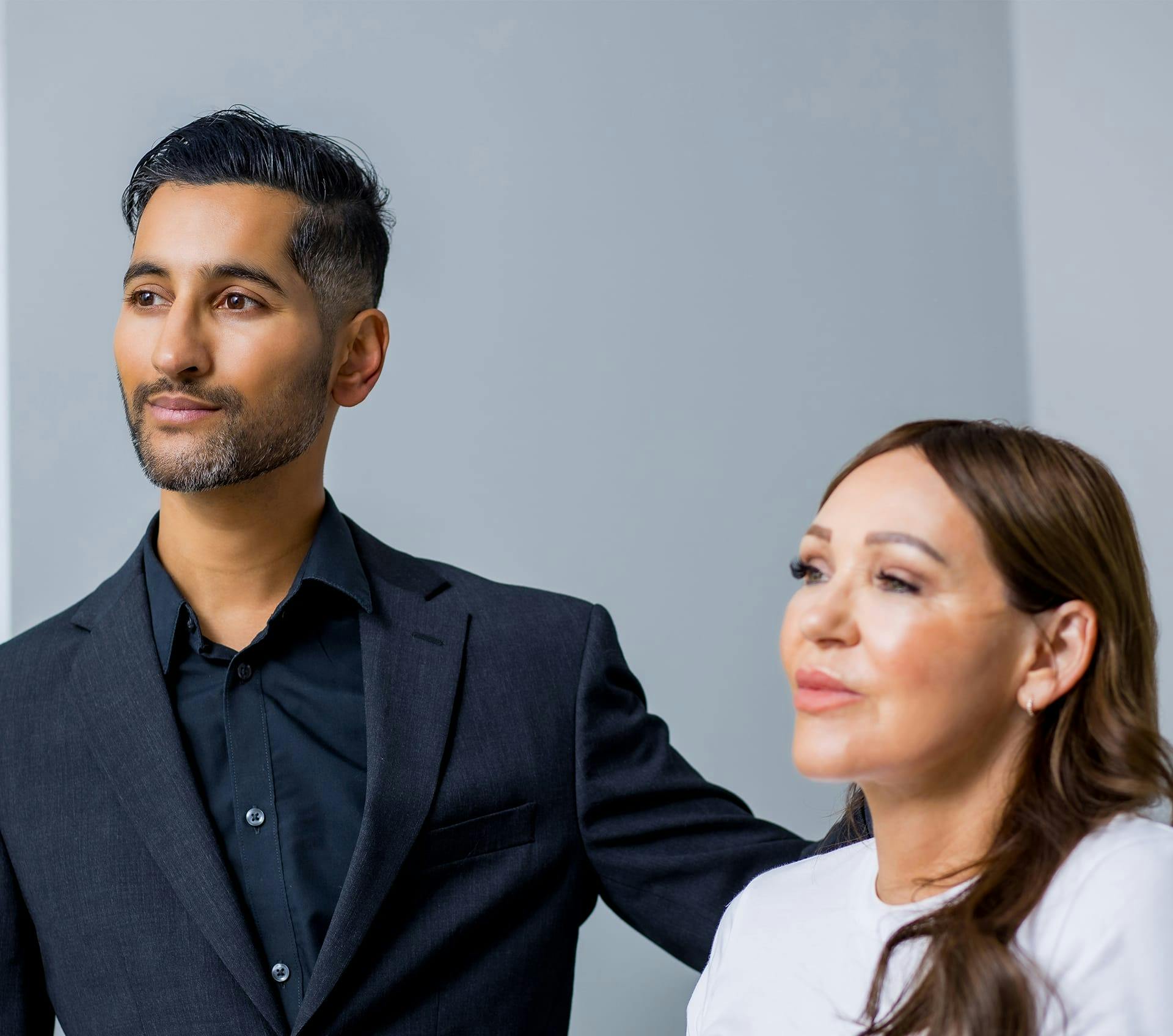 Dr. Tripathi with a patient