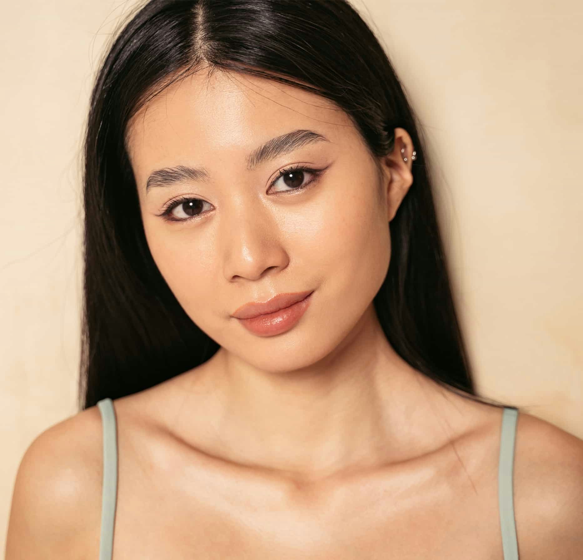 woman with long dark hair