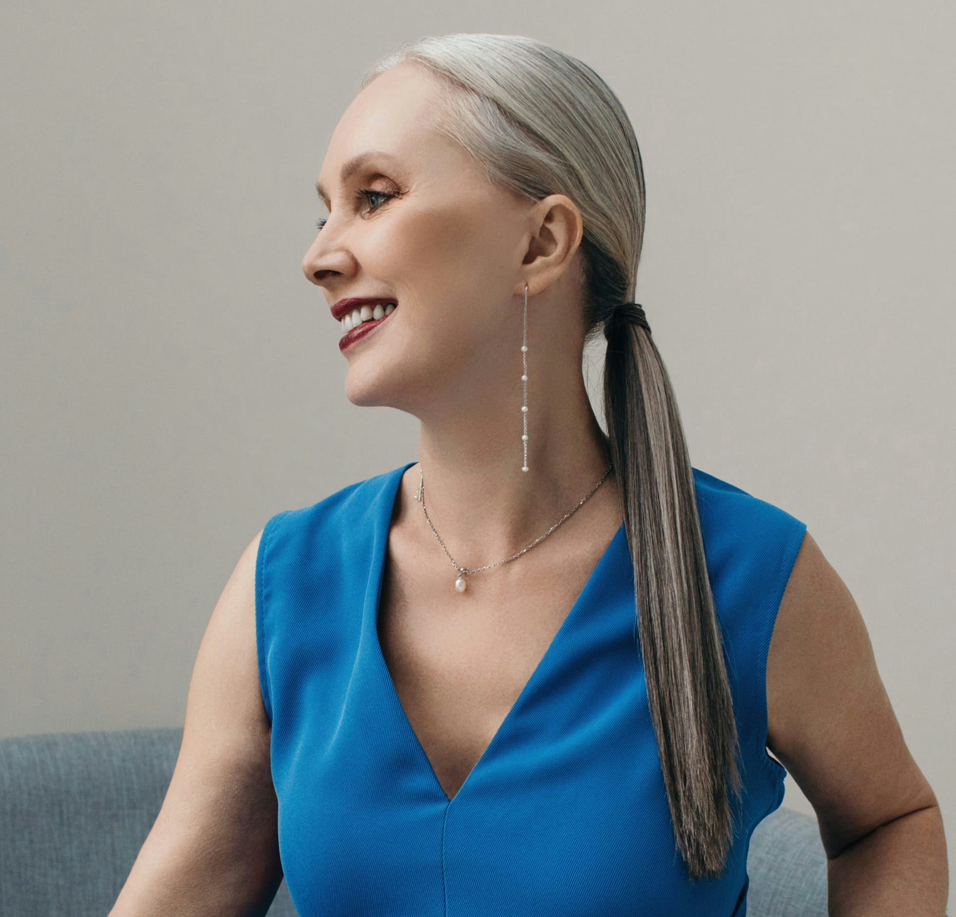 Woman looking to the side