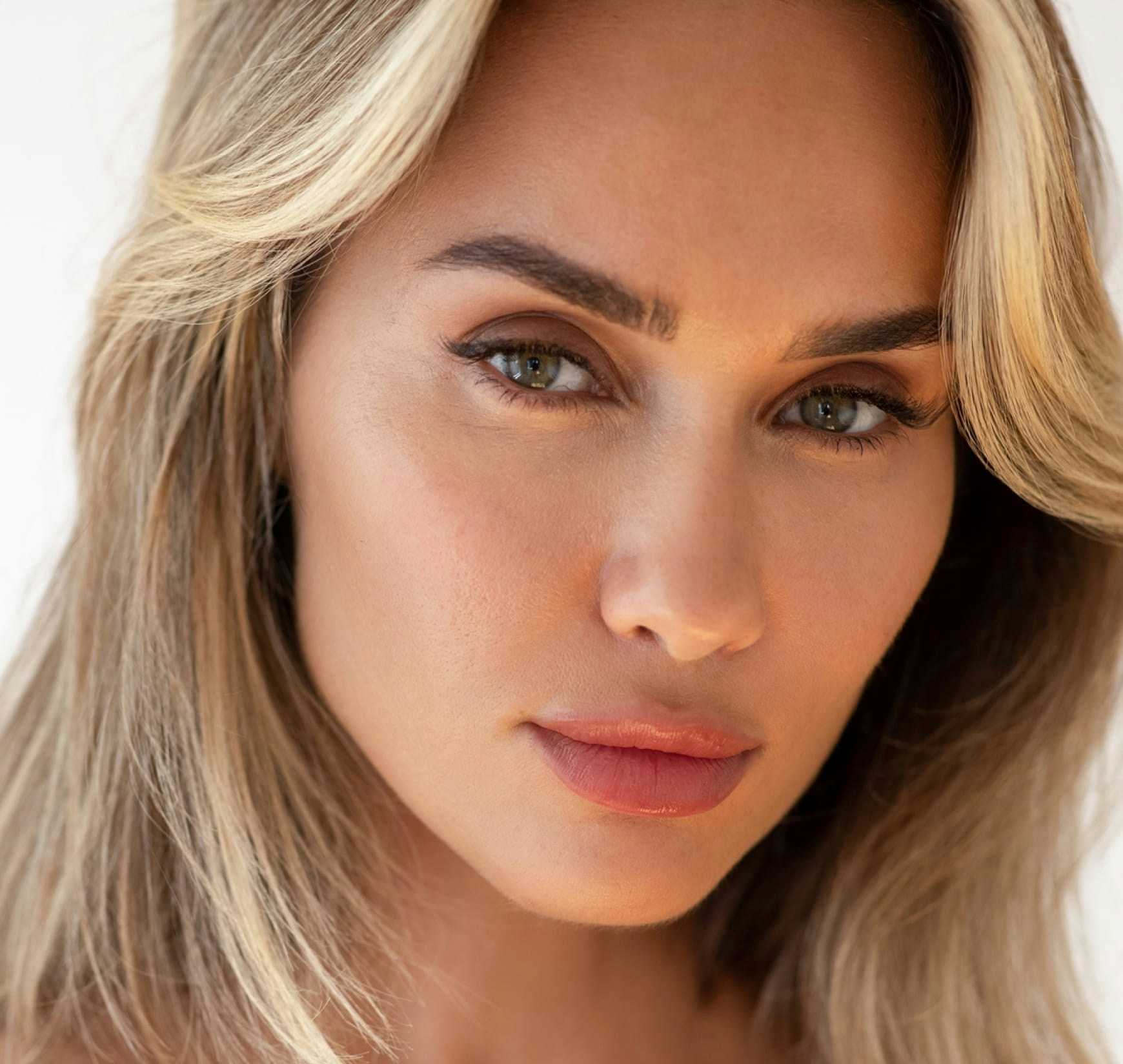 Close-up of a blond woman