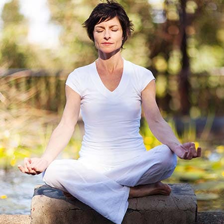 woman meditating